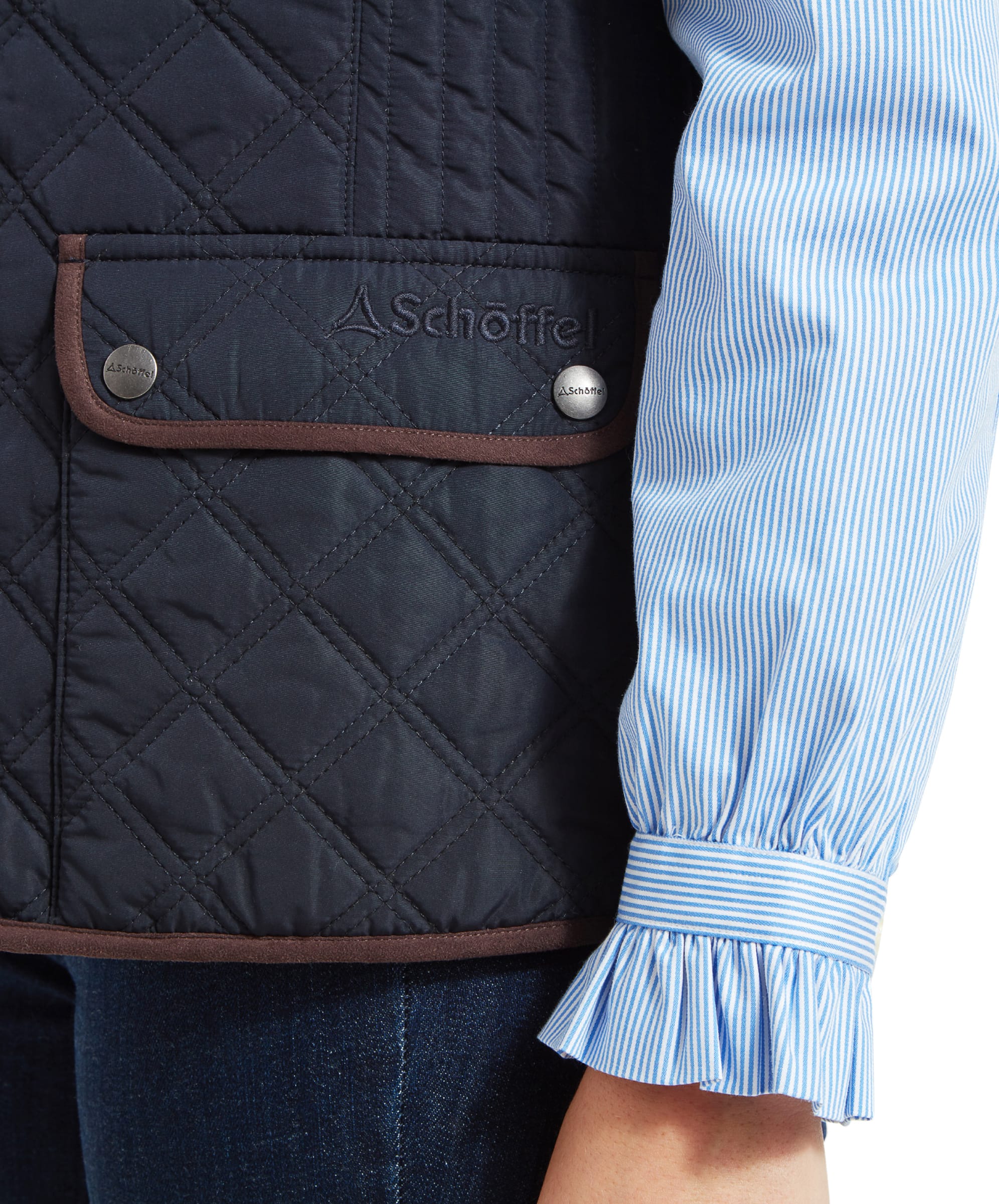 Women's Quilt Gilet - Midnight - Image 6