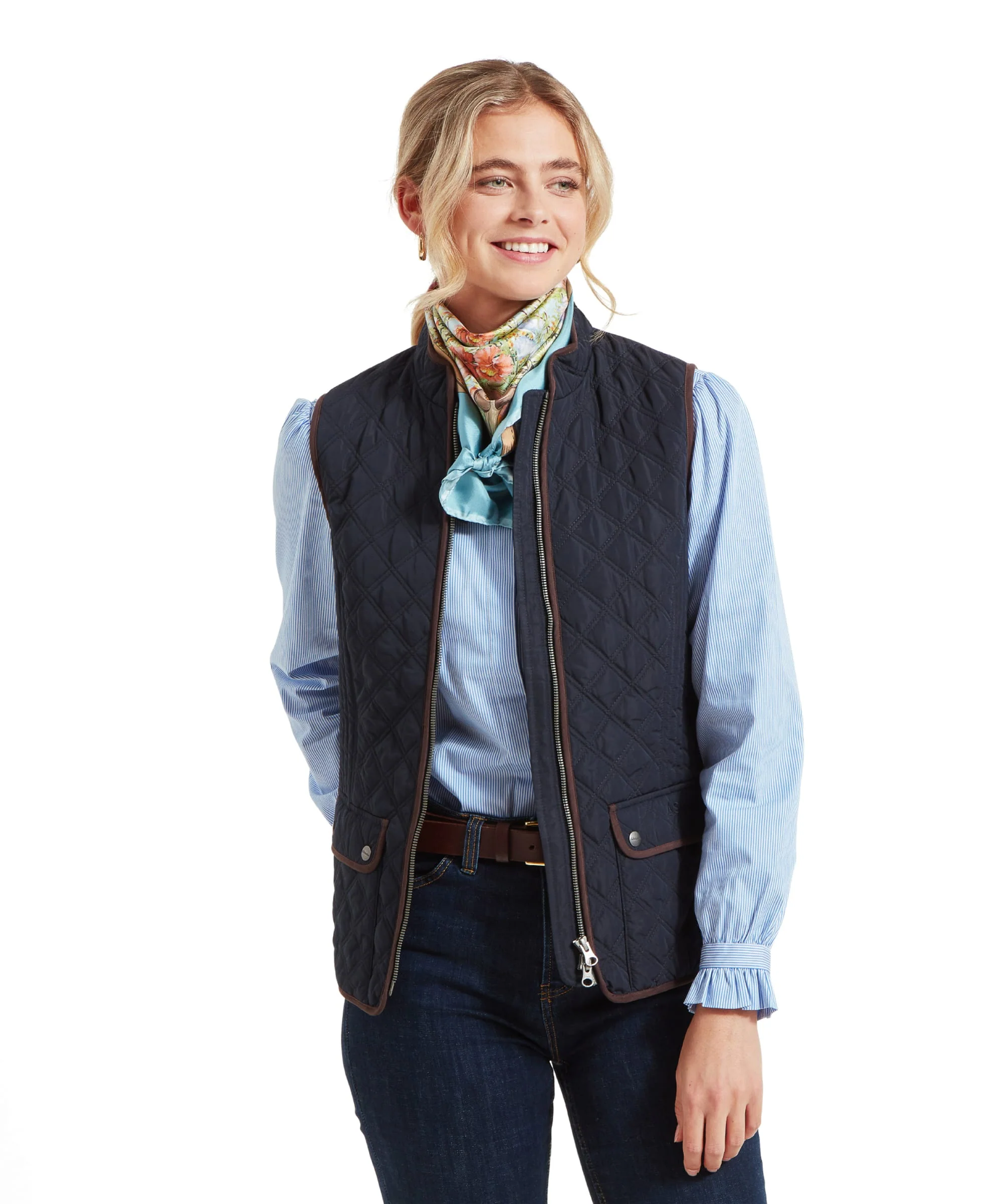 Women's Quilt Gilet - Midnight - Image 7