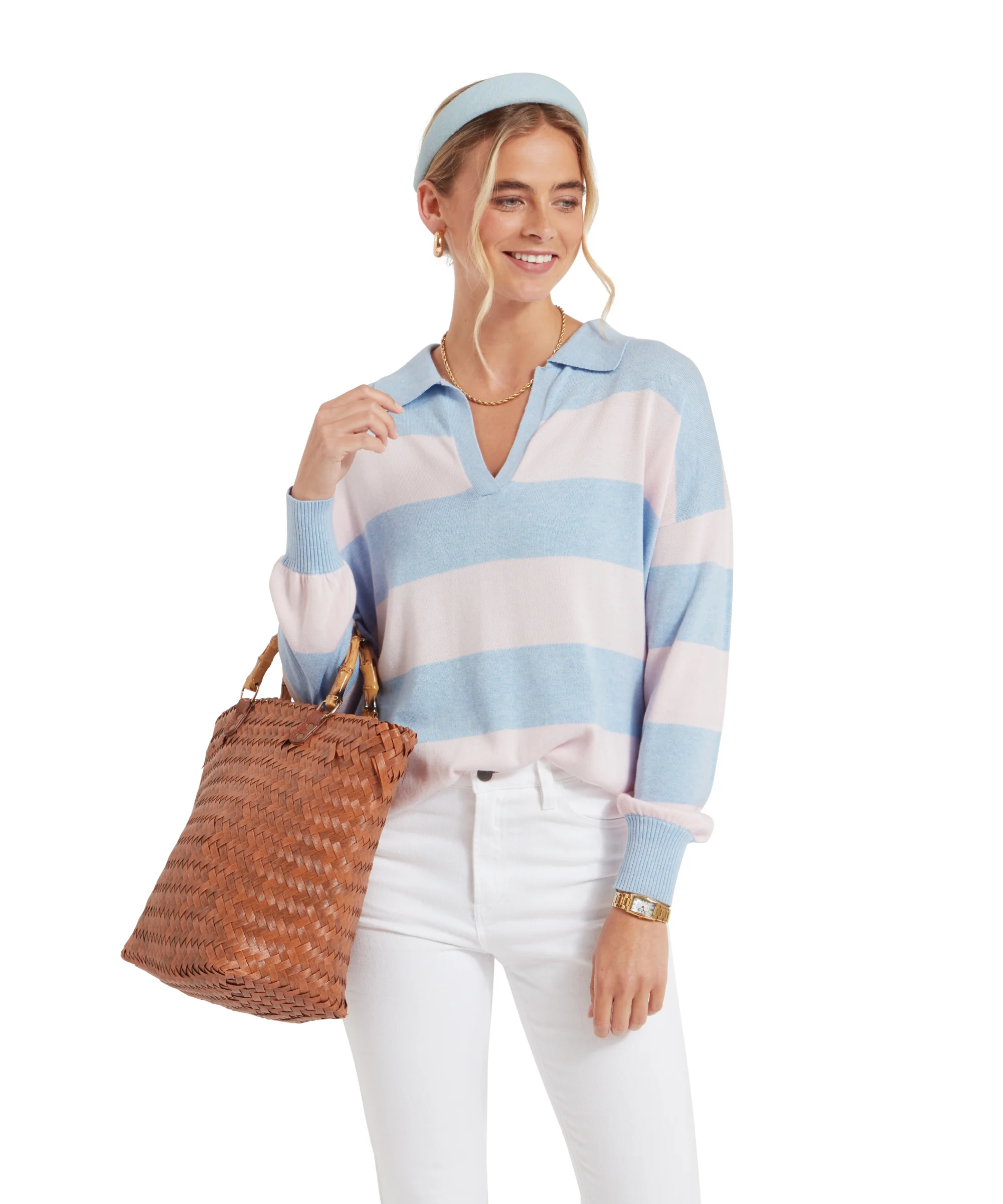 Roseland Jumper - Blush/Pale Blue - Image 2