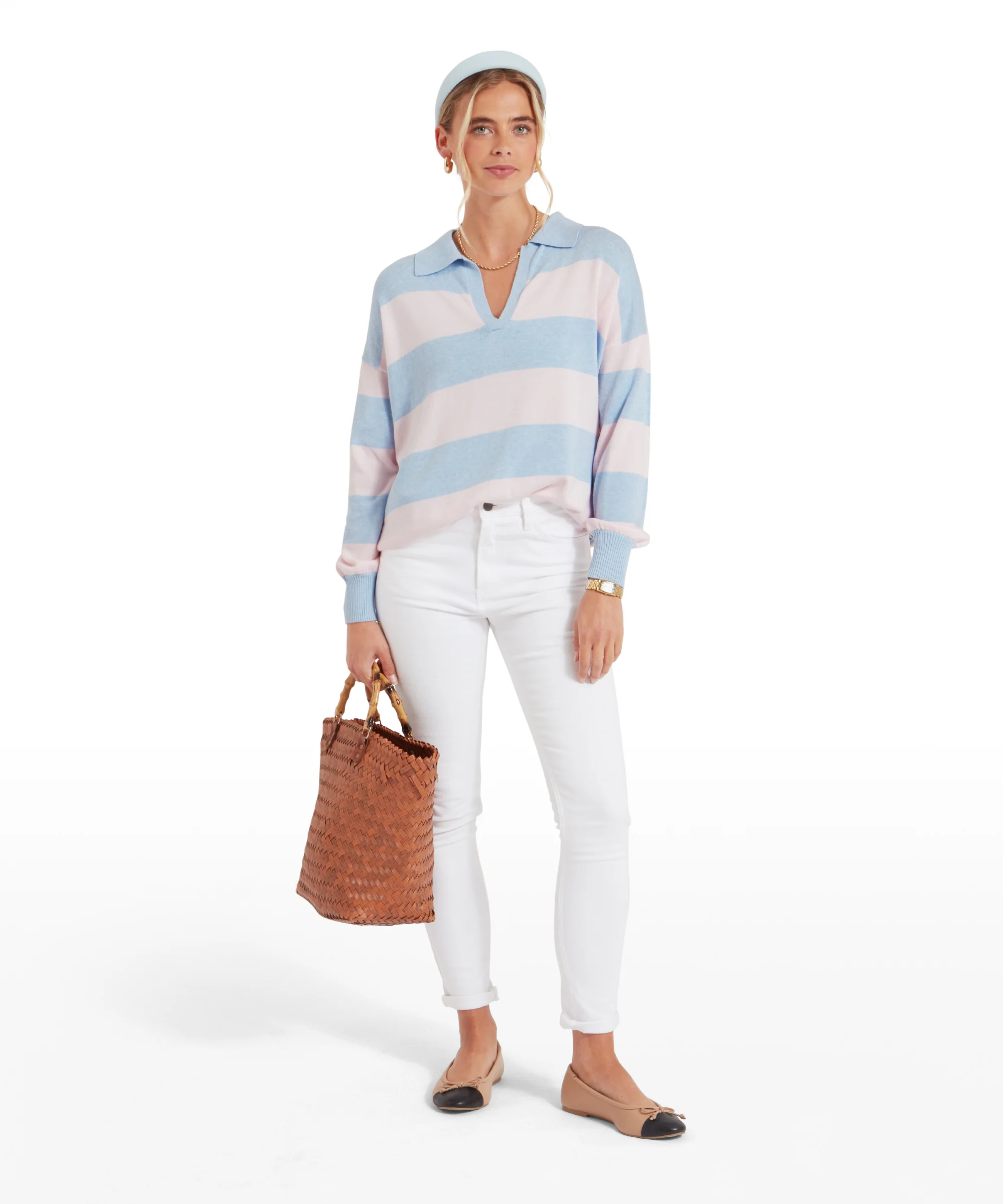 Roseland Jumper - Blush/Pale Blue - Image 3