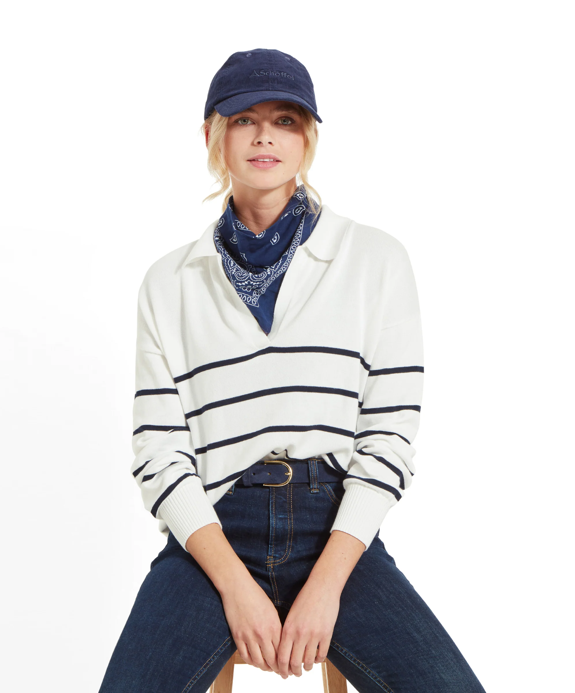 Roseland Jumper - Soft White/Navy - Image 2