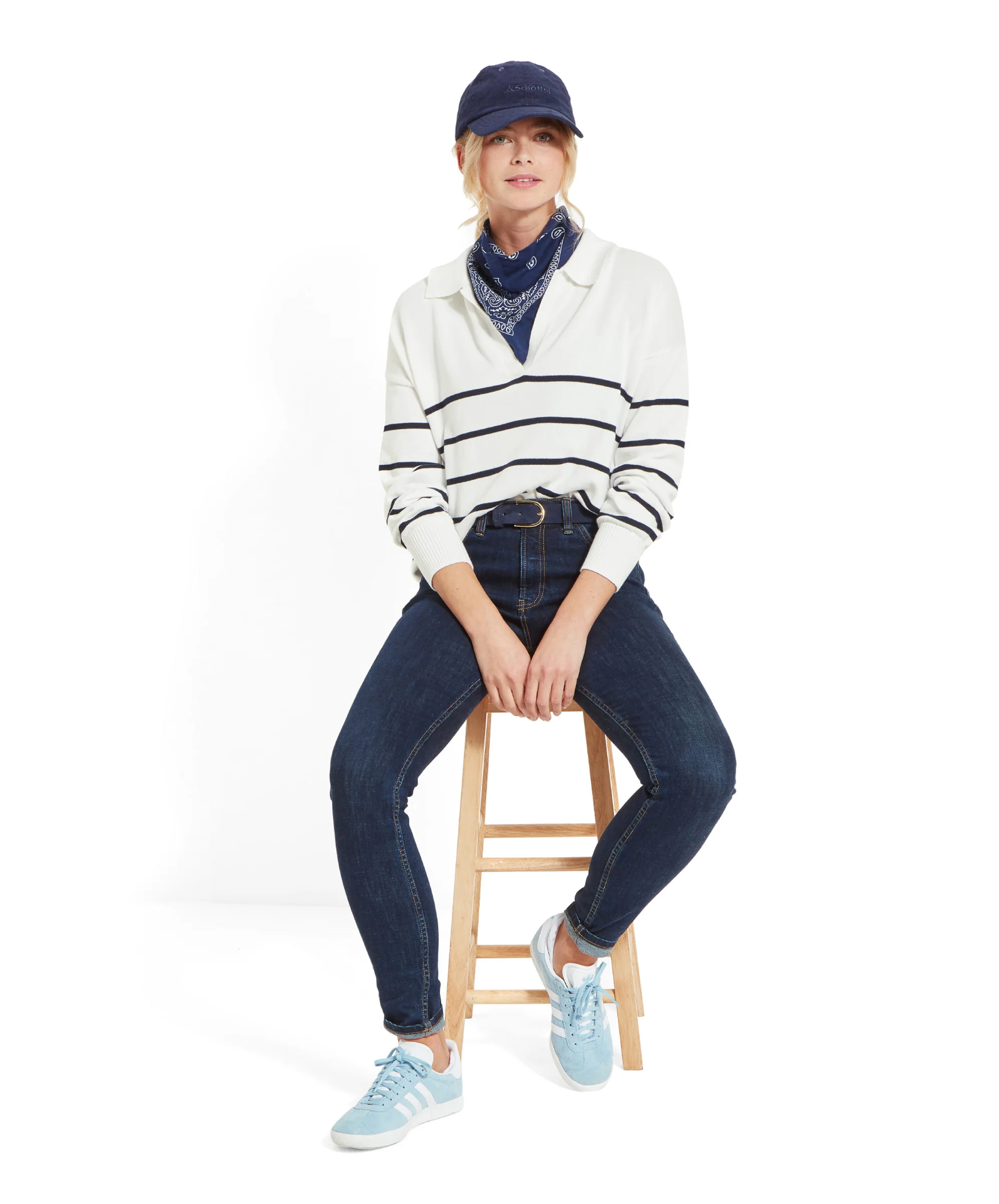 Roseland Jumper - Soft White/Navy - Image 3