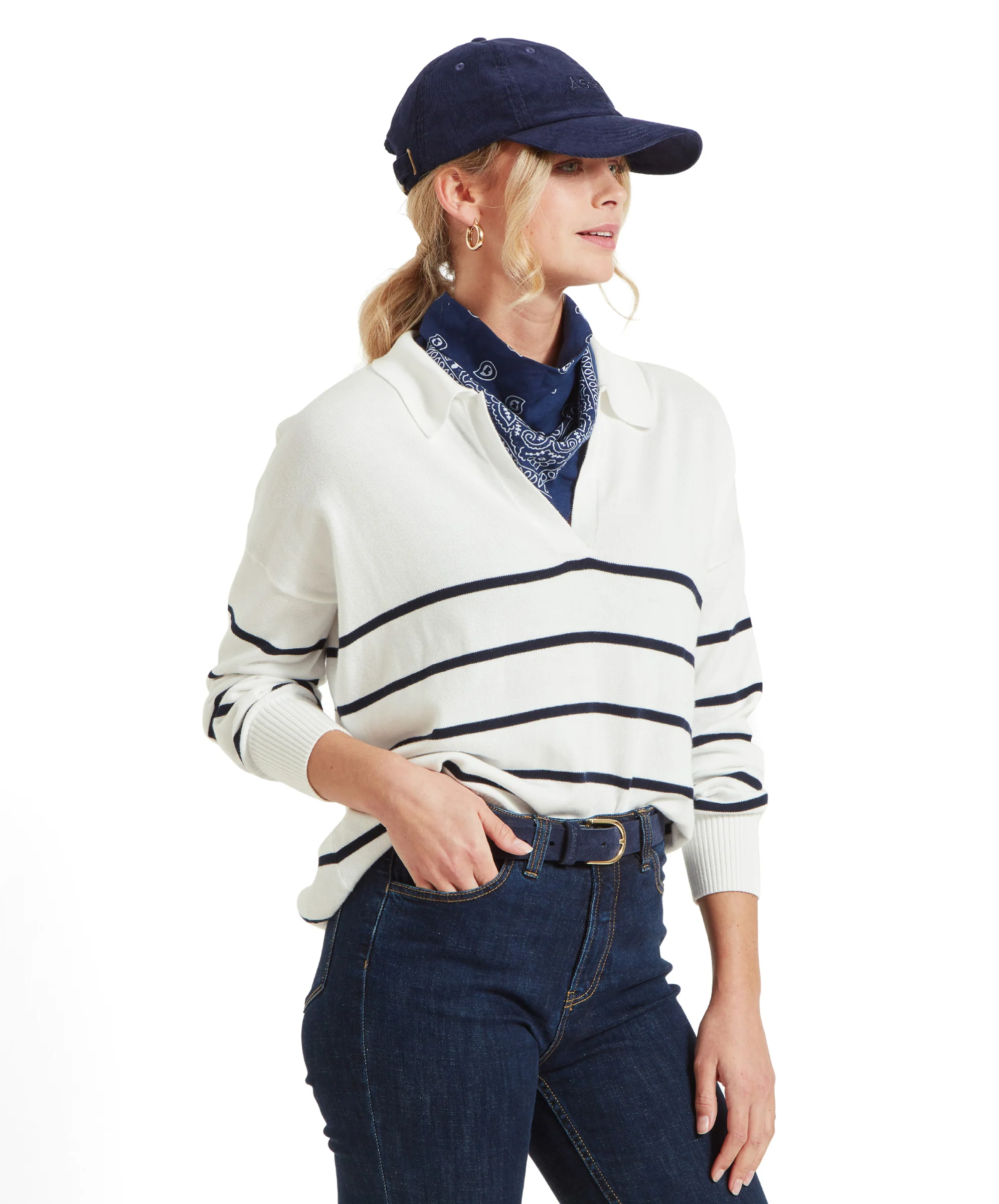 Roseland Jumper - Soft White/Navy - Image 5