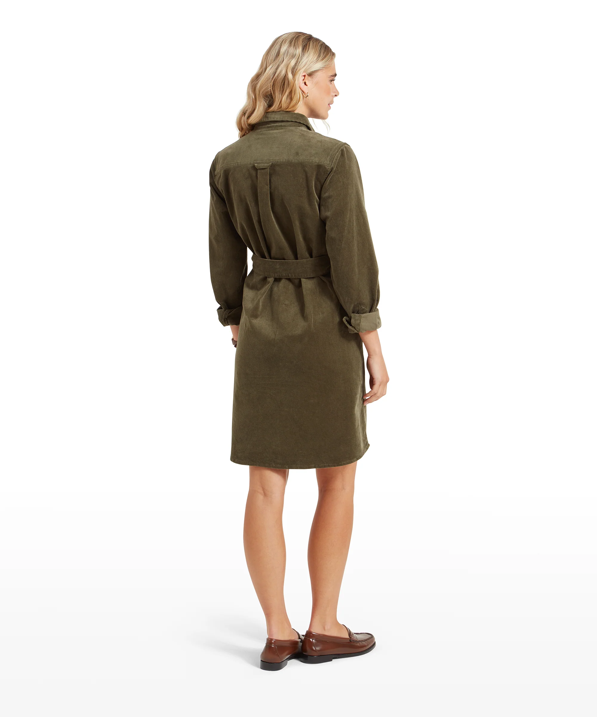 Sage Cord Dress - Dark Sage - Image 5