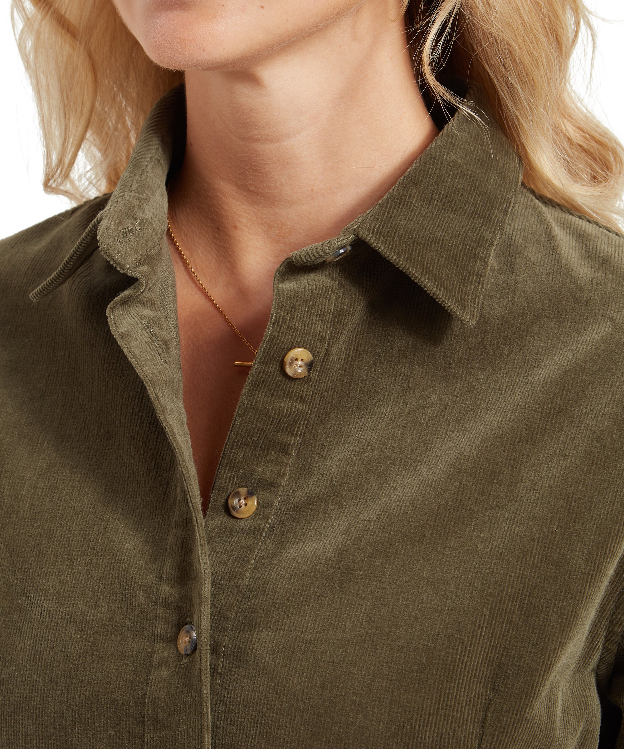 Sage Cord Dress - Dark Sage - Image 7