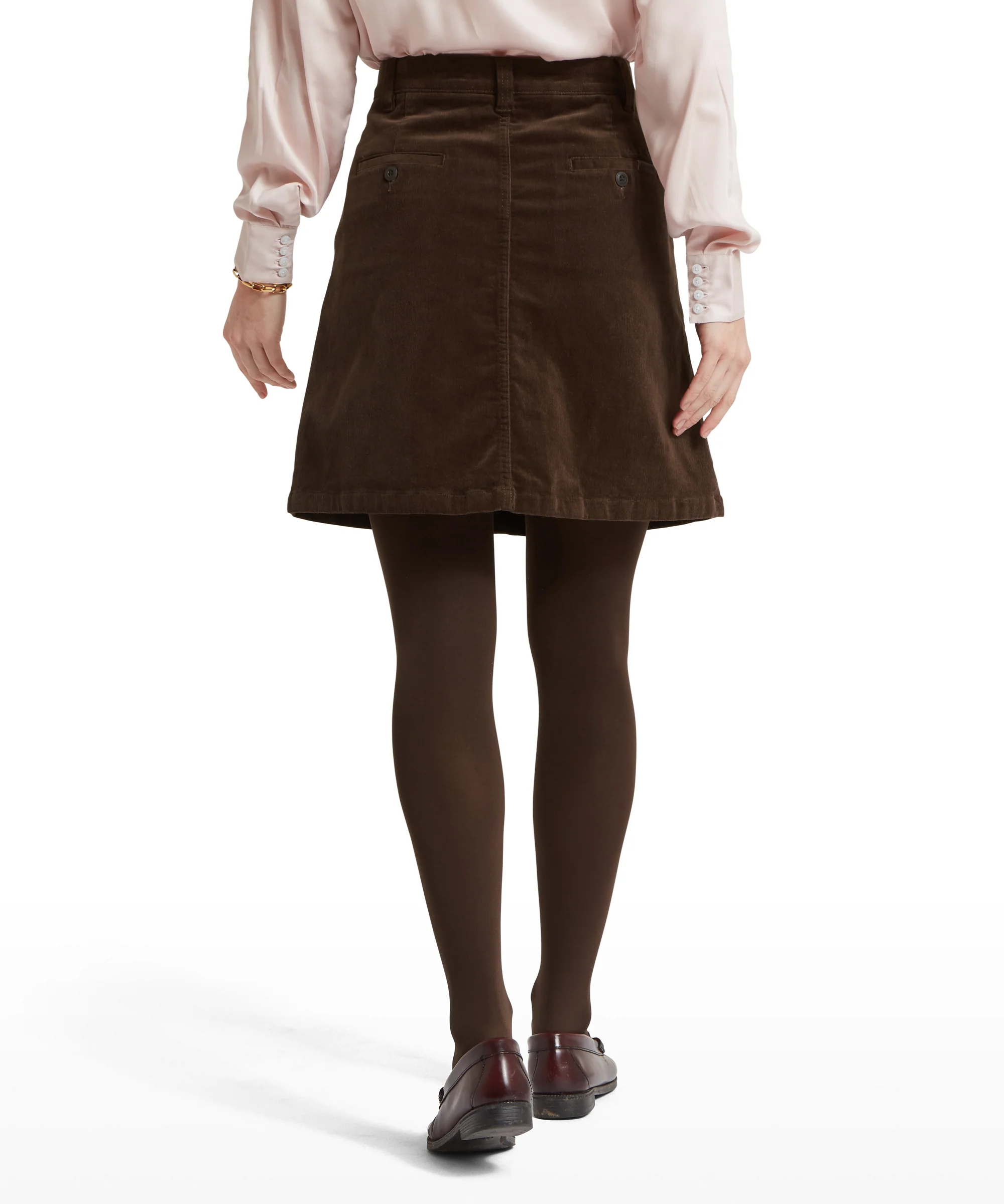 Sage Cord Skirt - Chocolate - Image 5