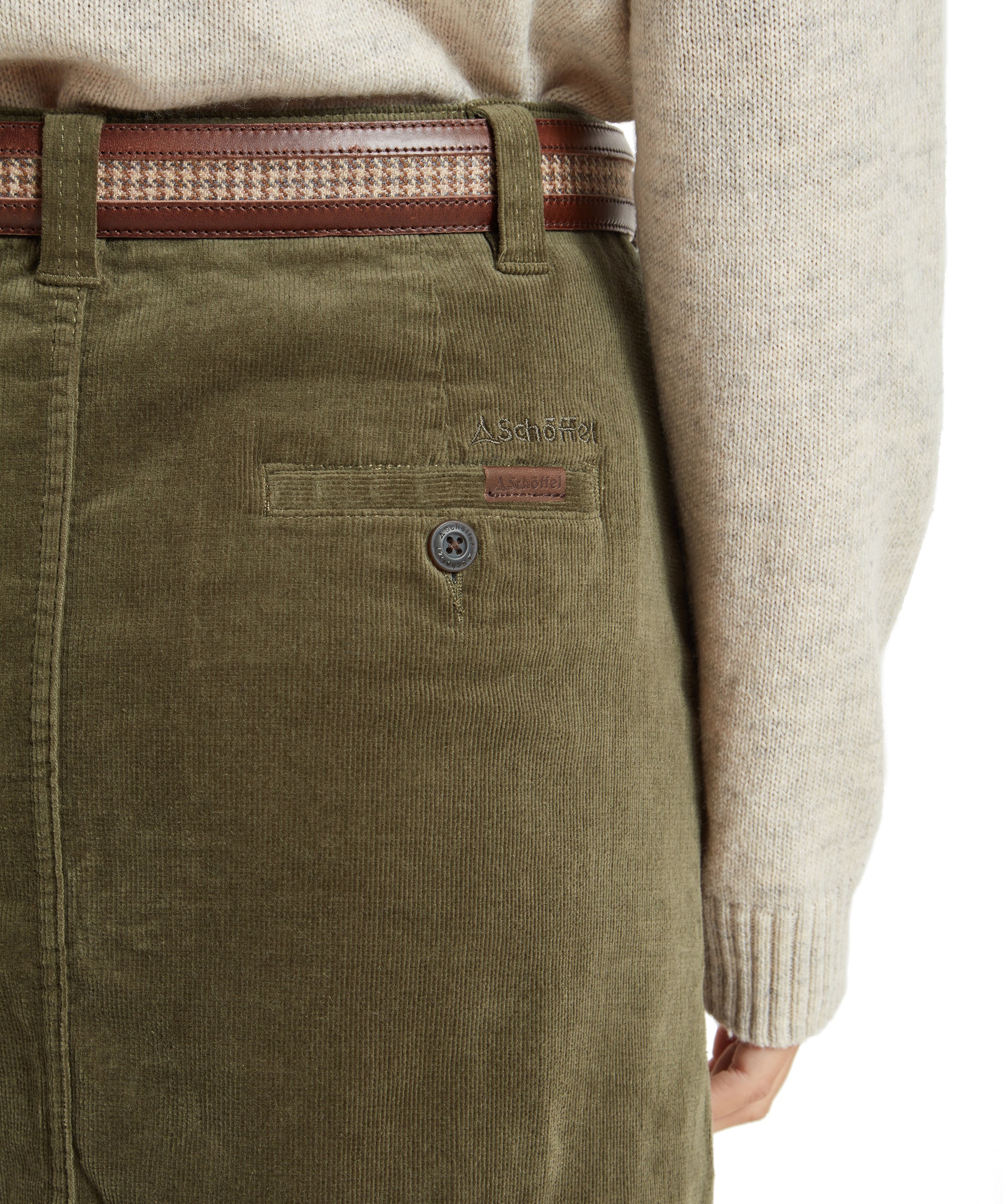 Sage Cord Skirt - Dark Sage - Image 7