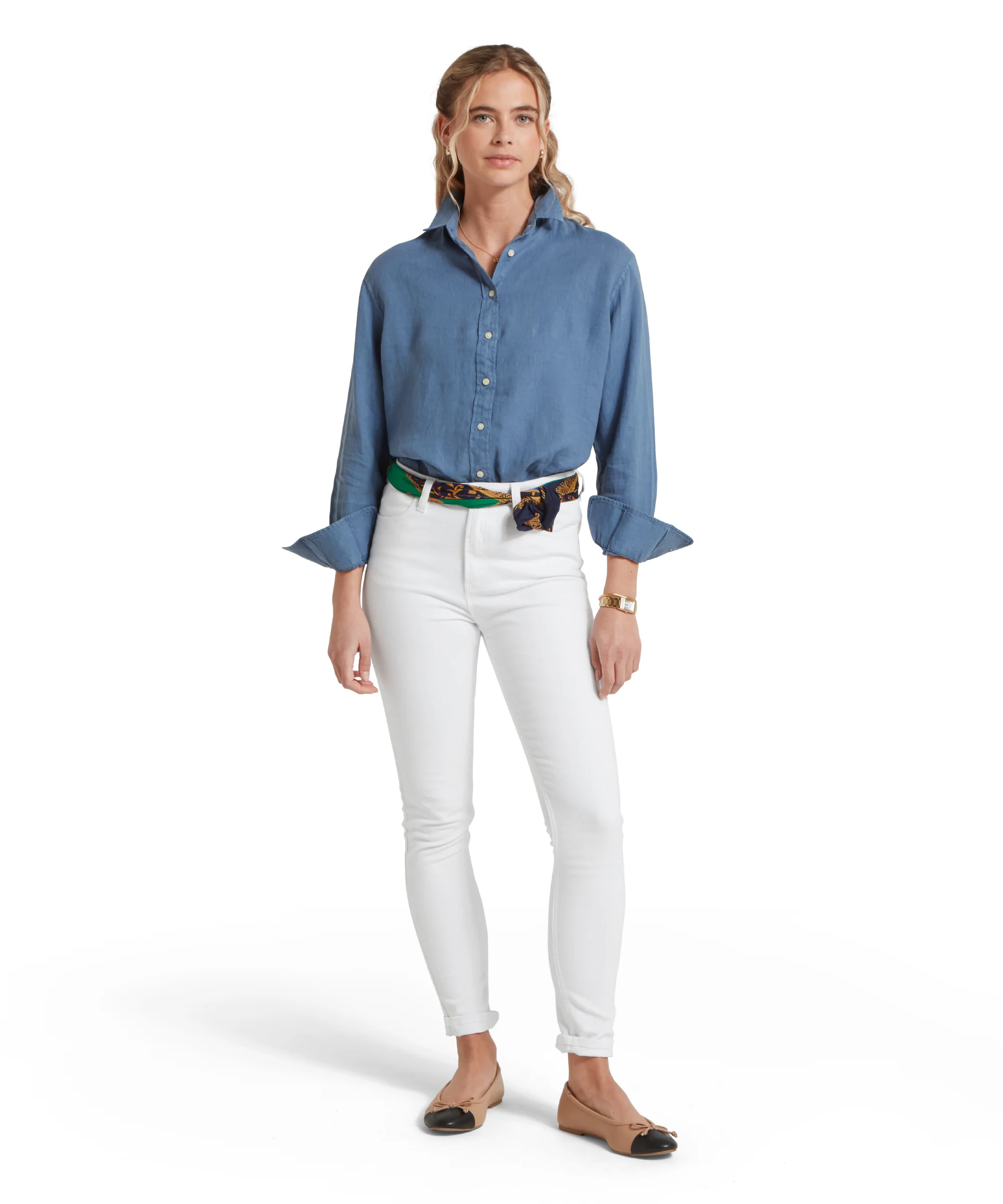 Salthouse Linen Shirt - French Navy - Image 3