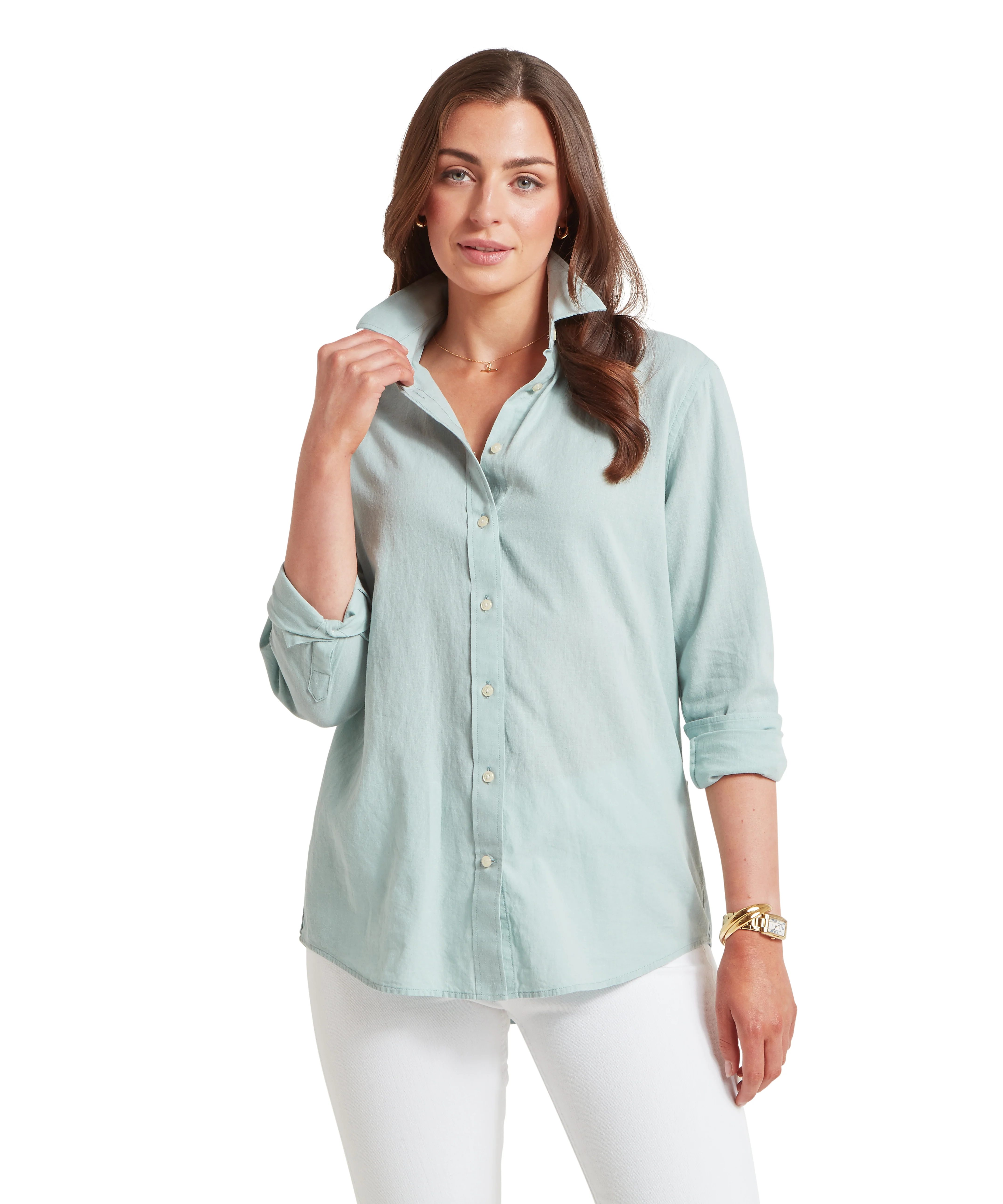 Salthouse Linen Shirt - Surf Blue - Image 2