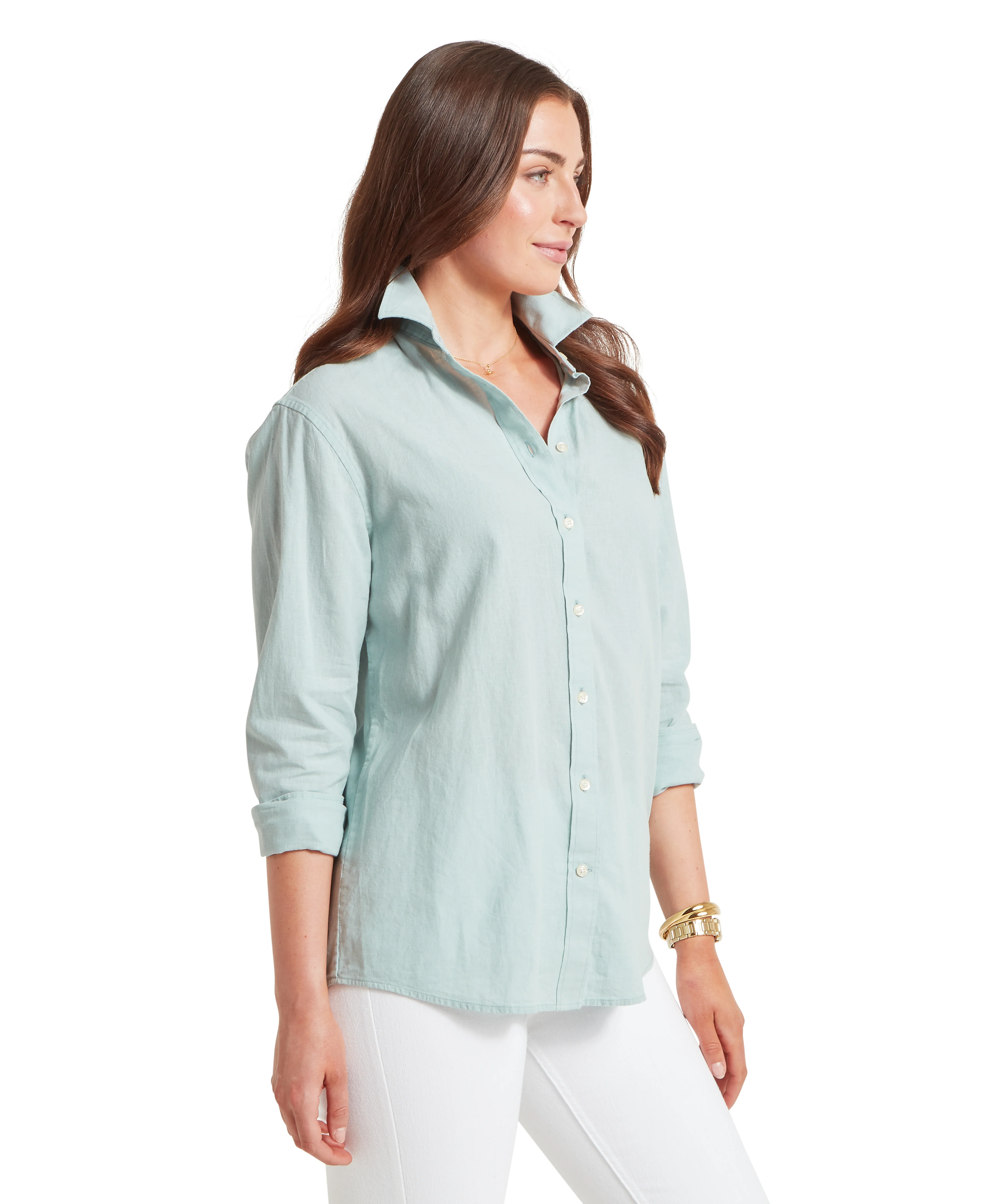 Salthouse Linen Shirt - Surf Blue - Image 4