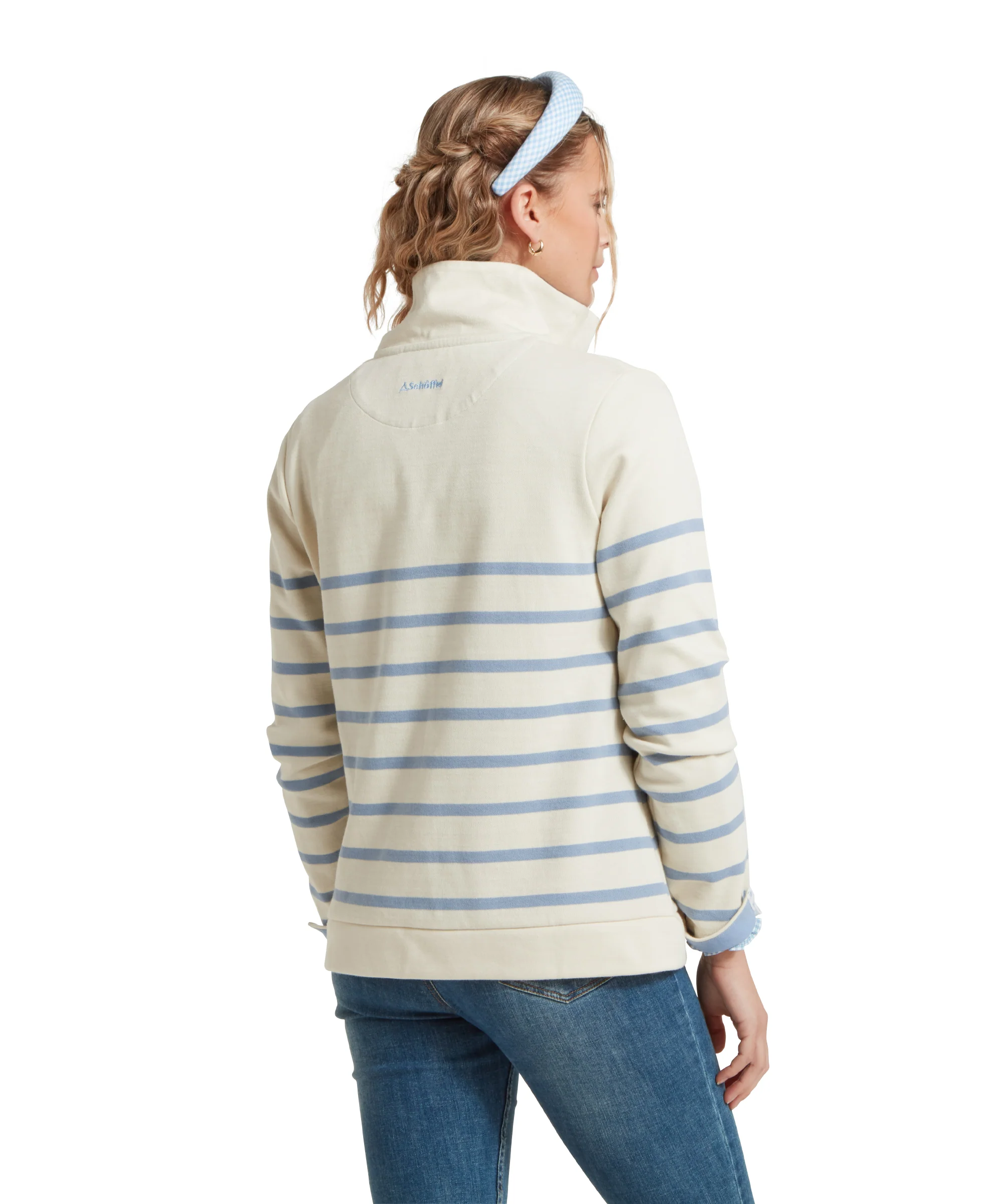 Sandown Sweatshirt - Pale Stone Stripe - Image 5
