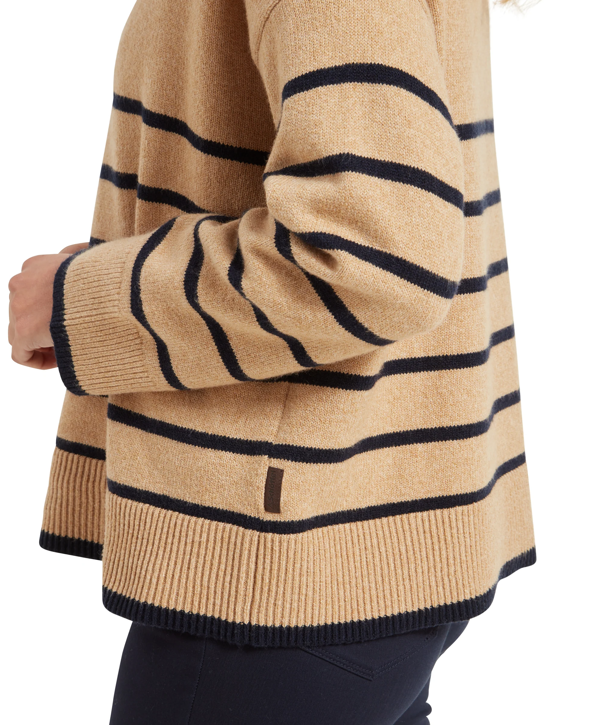 Sandsend Quarter Zip Jumper - Warm Sand - Image 6