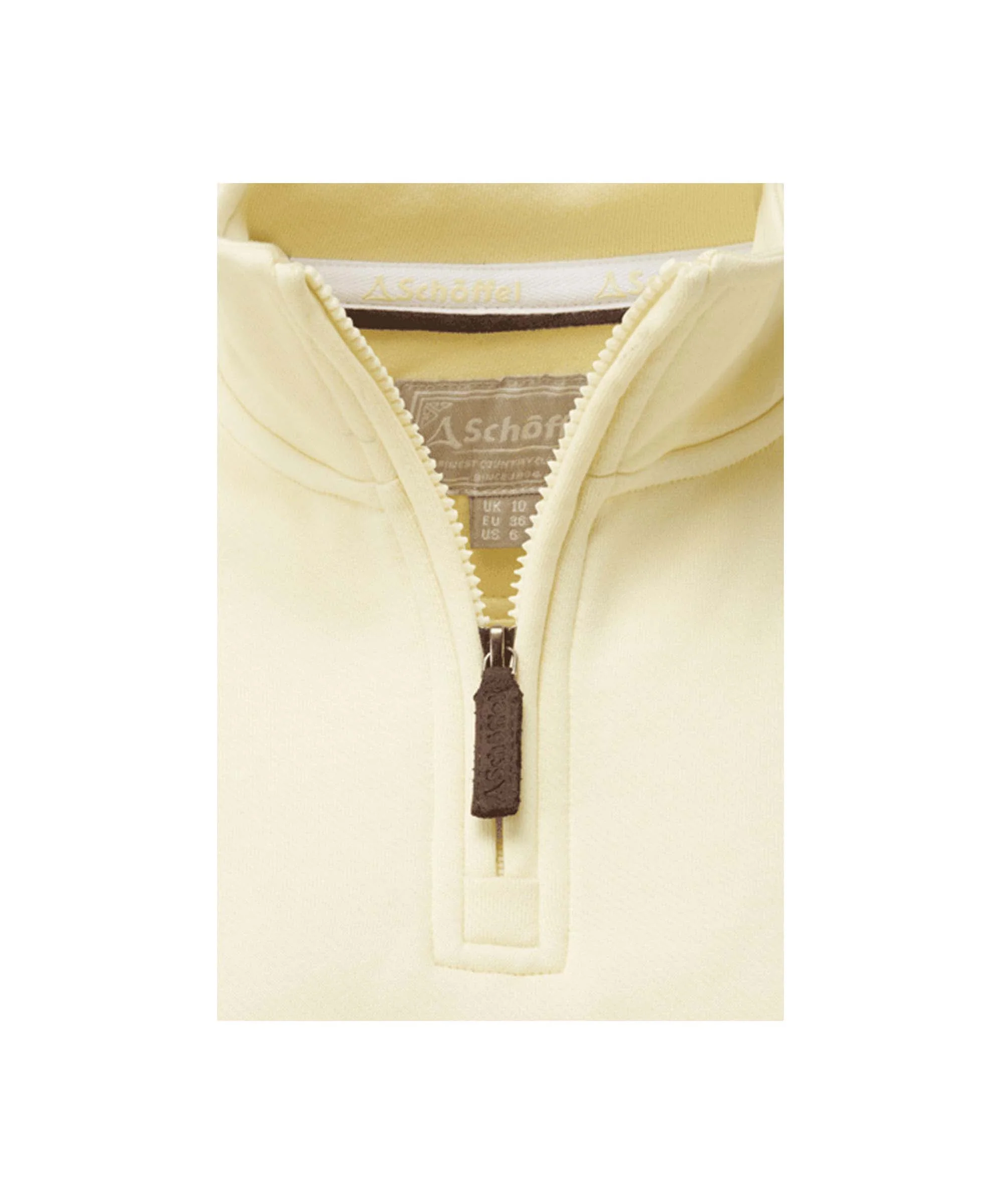 Sennen Cove Quarter Zip Sweatshirt - Pale Lemon - Image 2