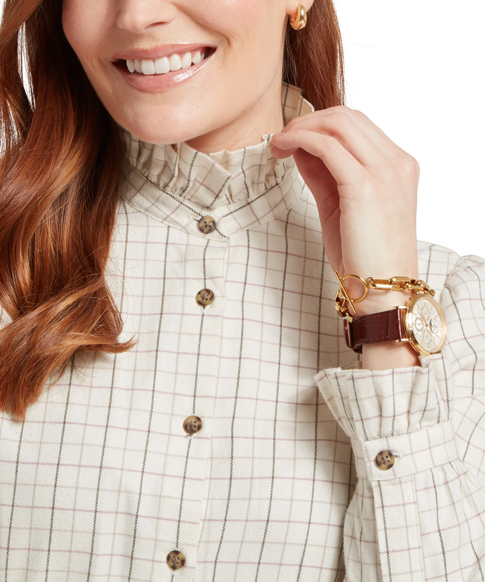 Sheringham Shirt - Cobblestone Tattersall - Image 7