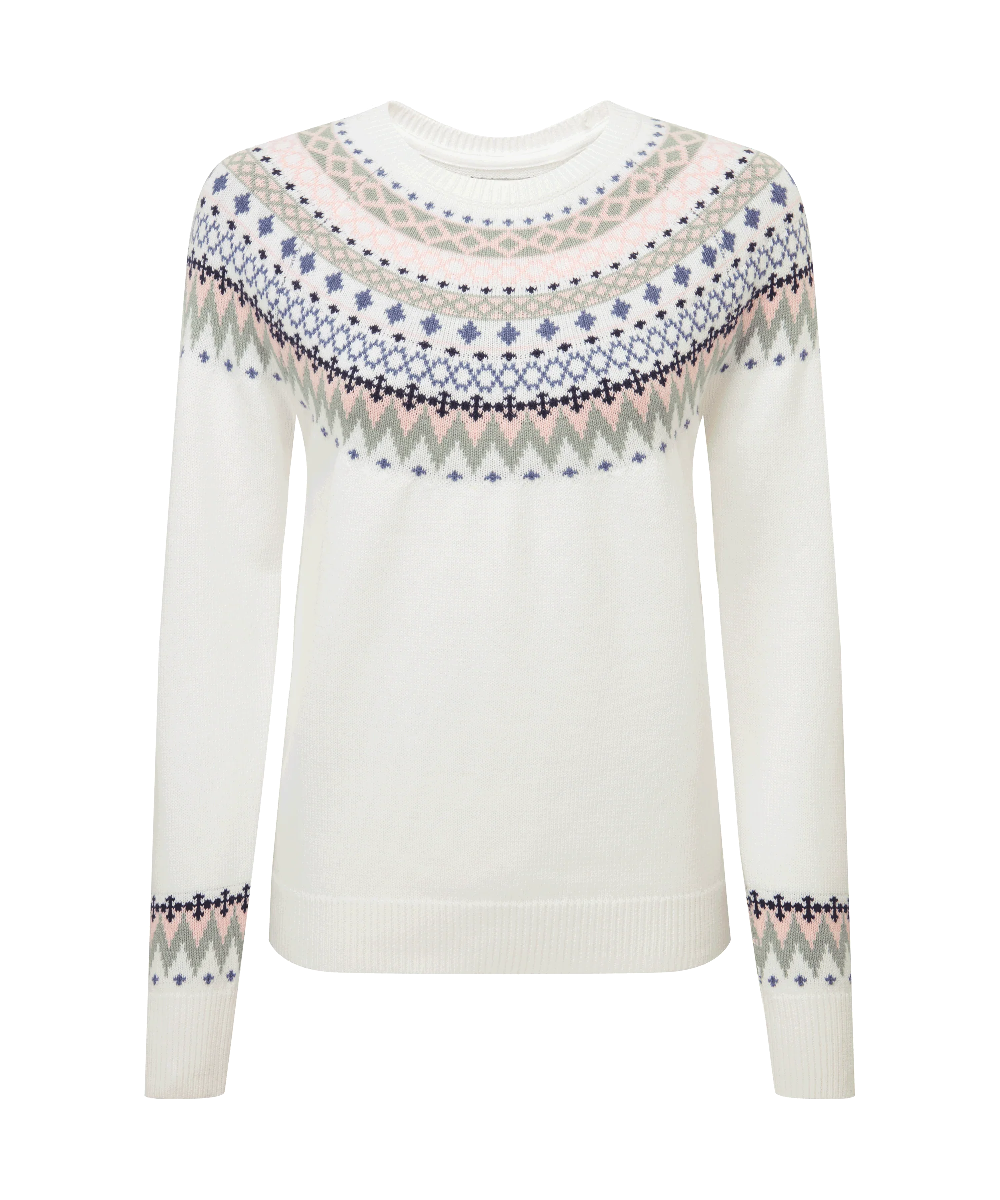Shetland Fairisle Jumper - Blush/Arctic Fairisle