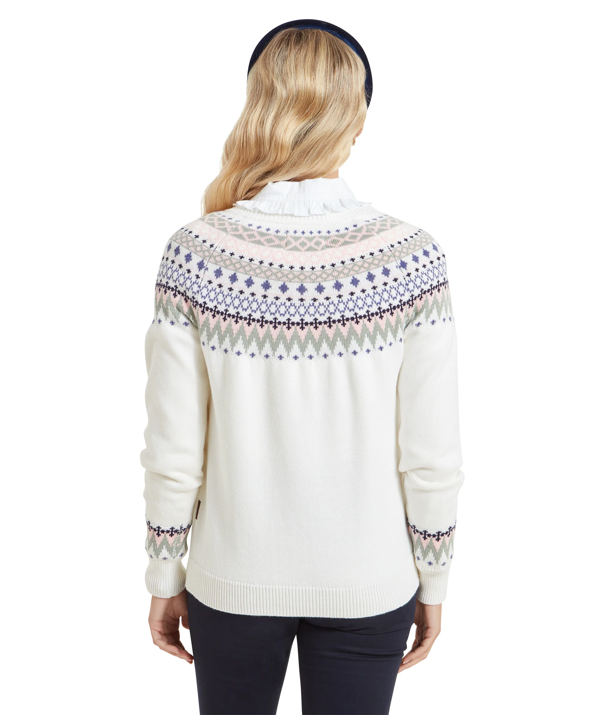 Shetland Fairisle Jumper - Blush/Arctic Fairisle - Image 5