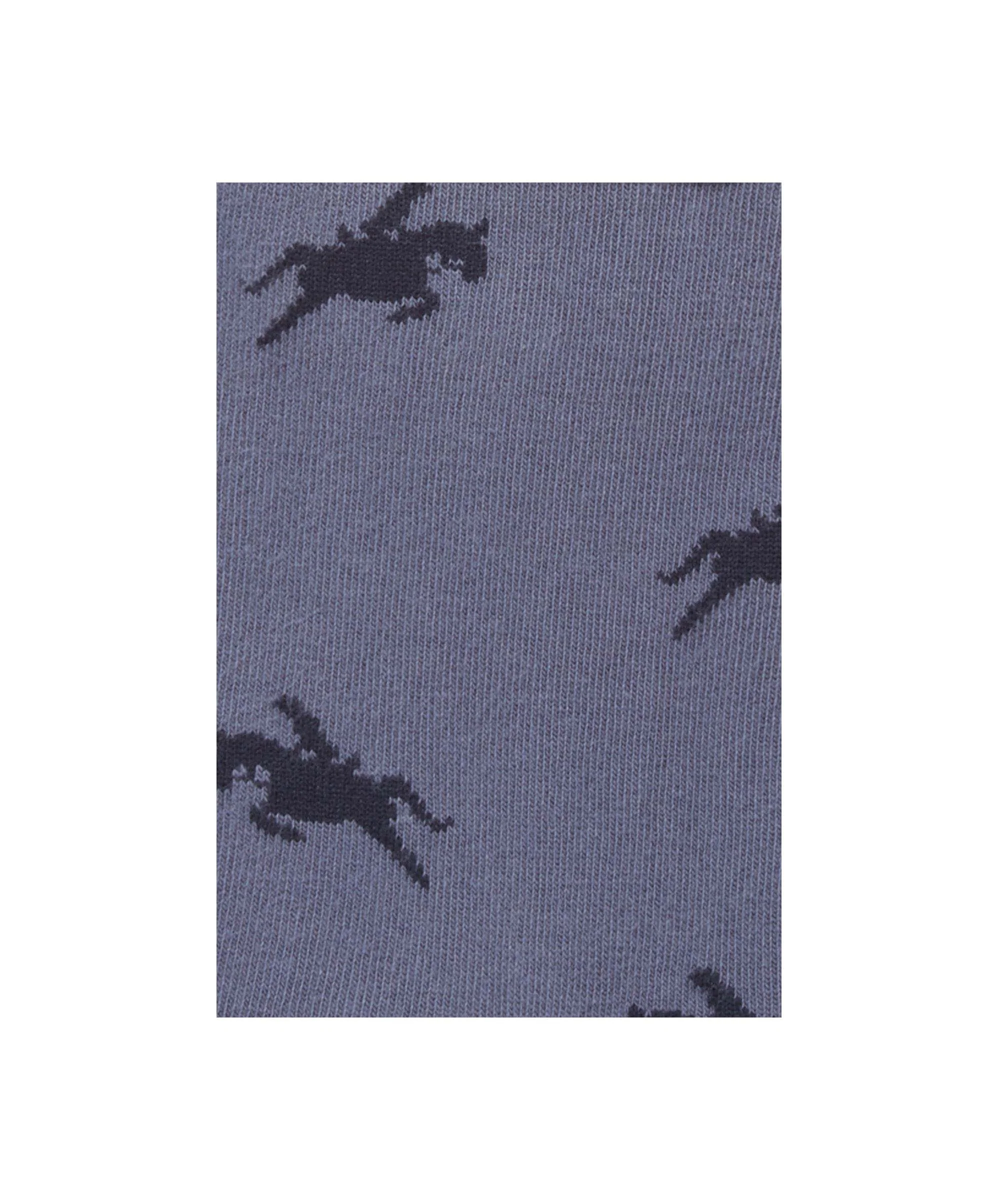 Women's Single Cotton Sock - Navy Horse - Image 2