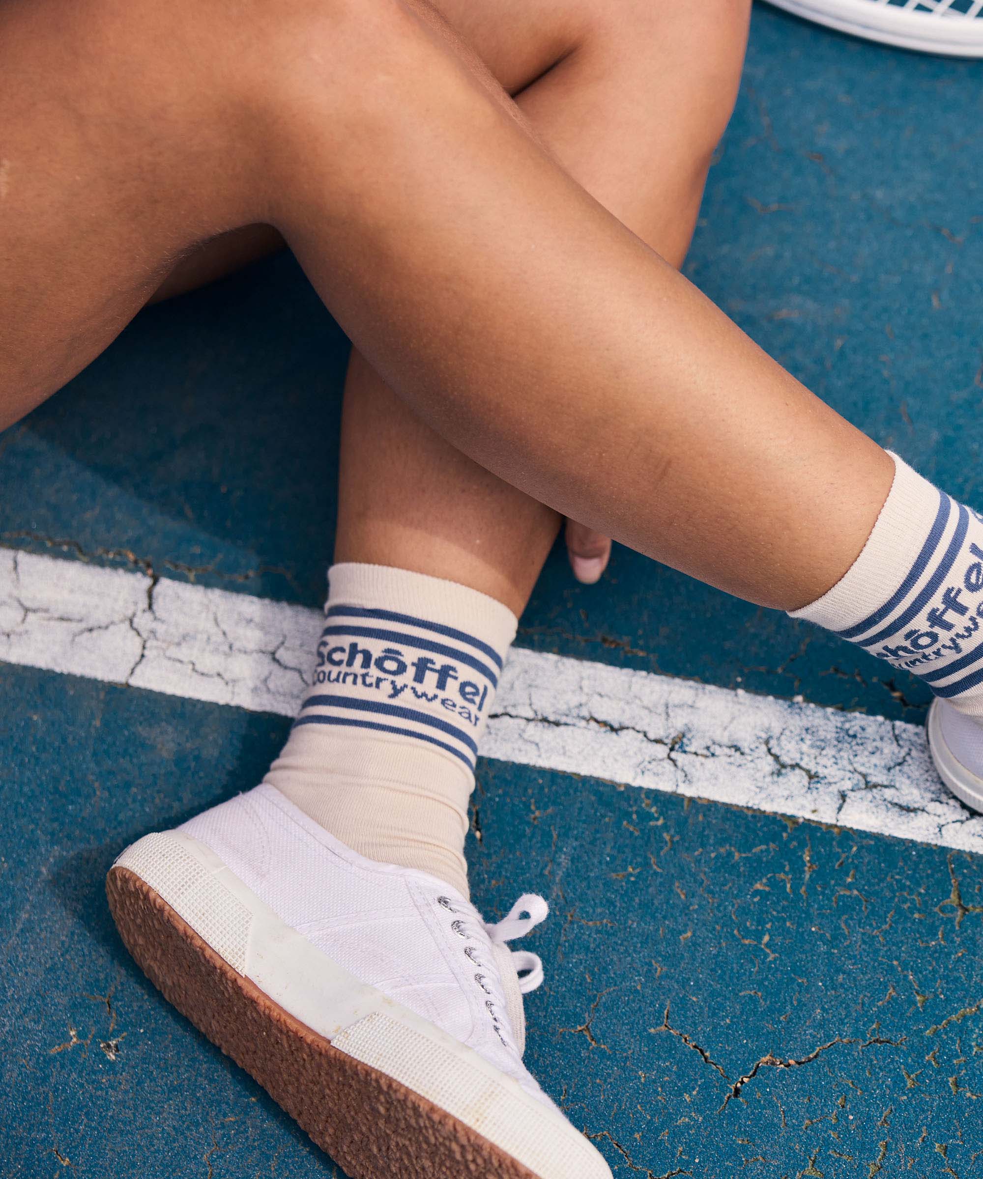 Women's Single Cotton Sock - Pale Stone Retro - Image 2