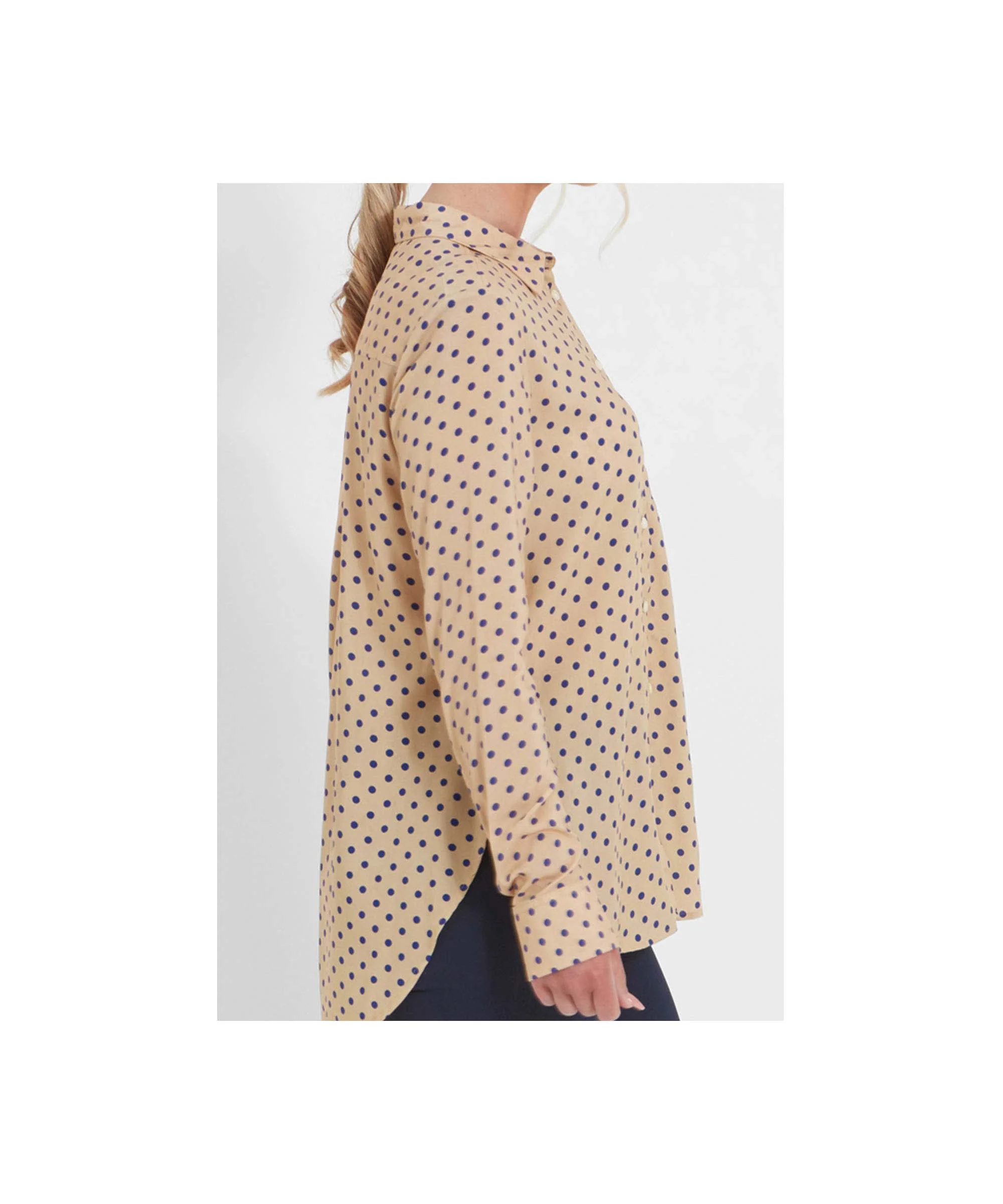 Southwold Shirt - Camel/Navy Spot - Image 2