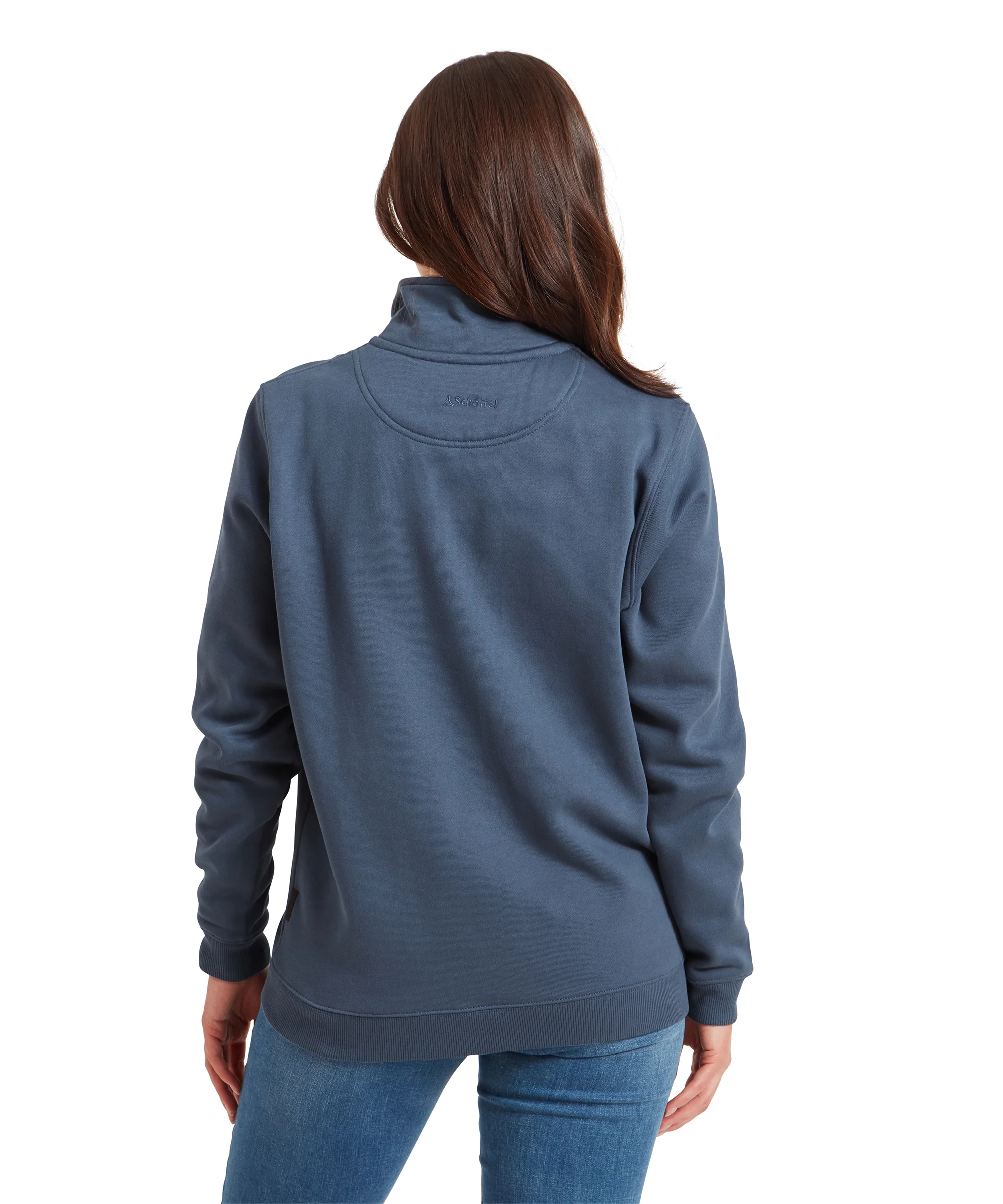 St Agnes Quarter Zip Sweatshirt - Vintage Navy - Image 5