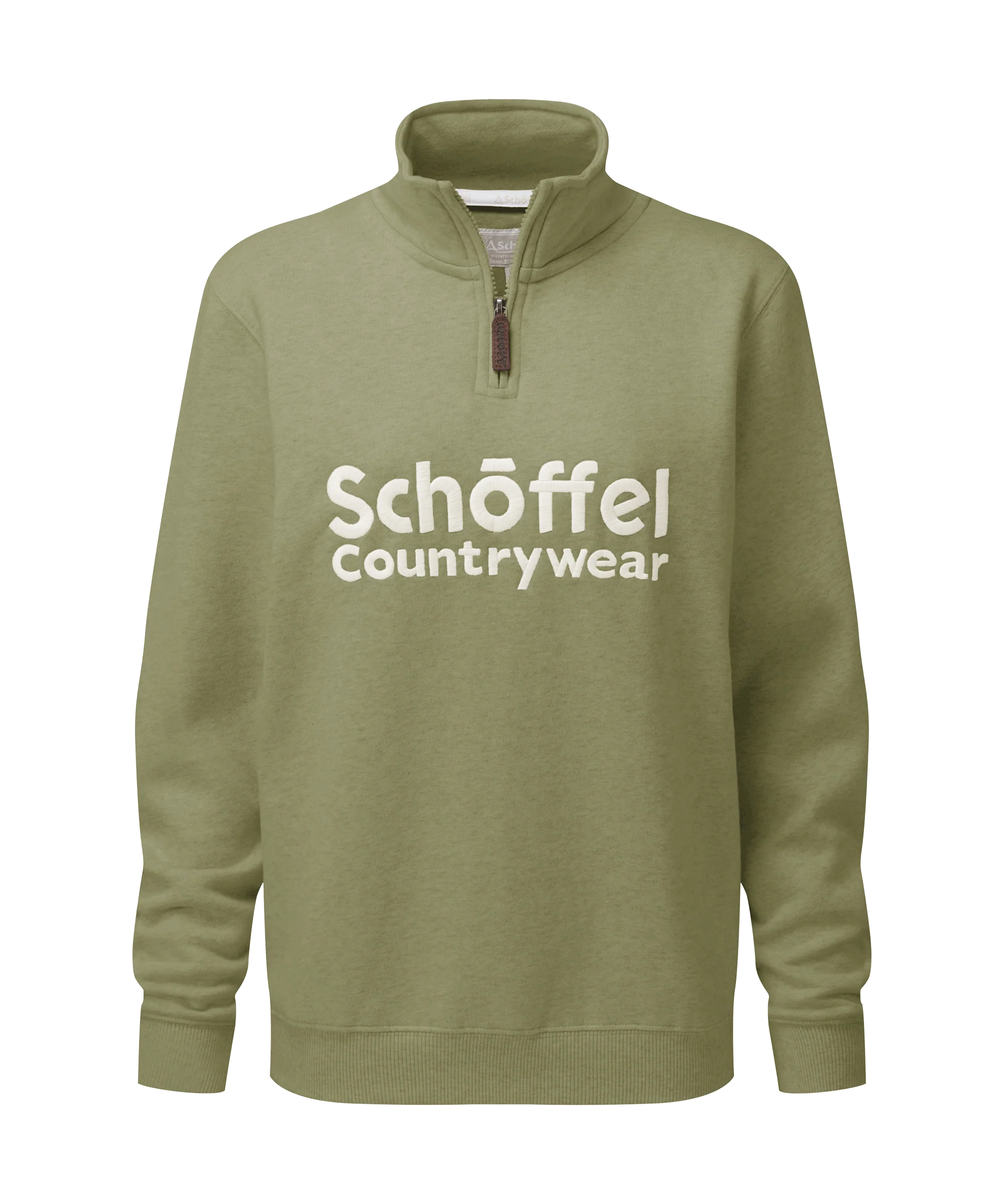 St Issey Quarter Zip Sweatshirt - Light Sage