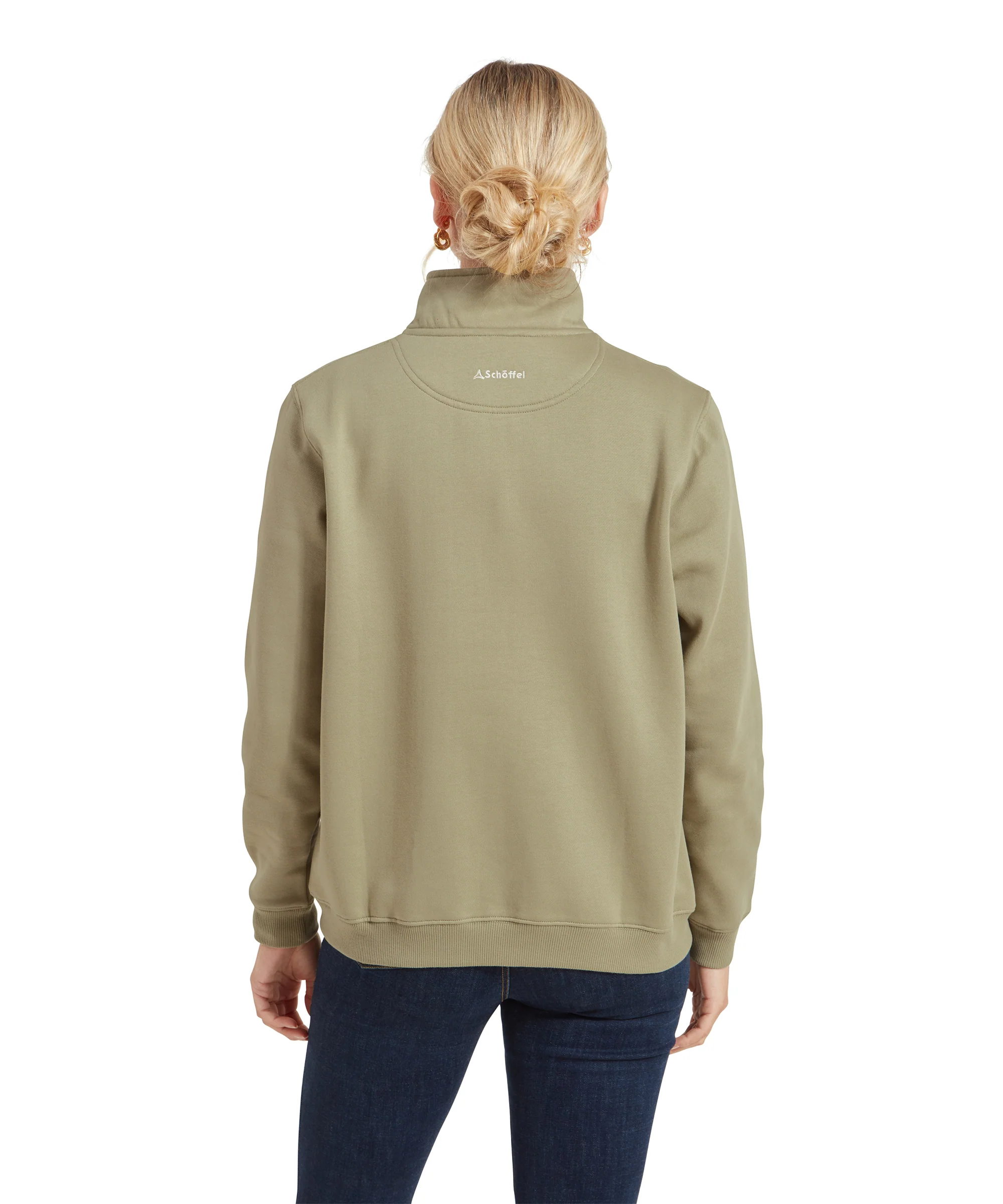 St Issey Quarter Zip Sweatshirt - Light Sage - Image 5