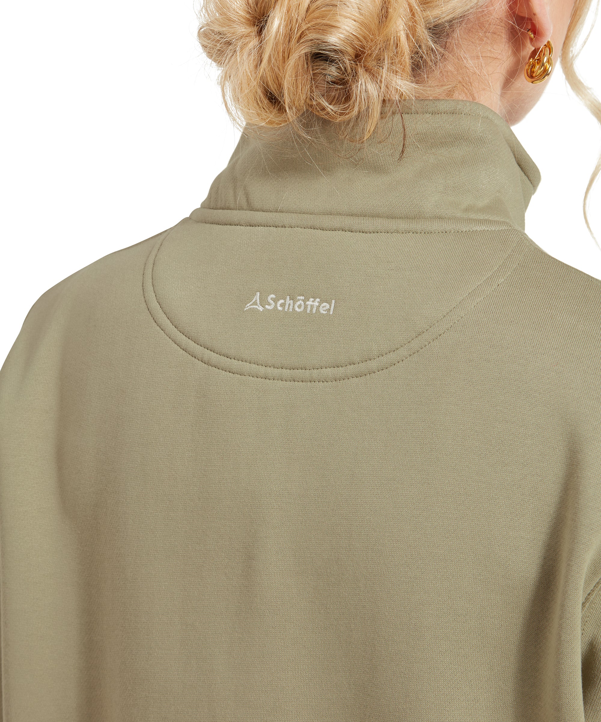 St Issey Quarter Zip Sweatshirt - Light Sage - Image 6