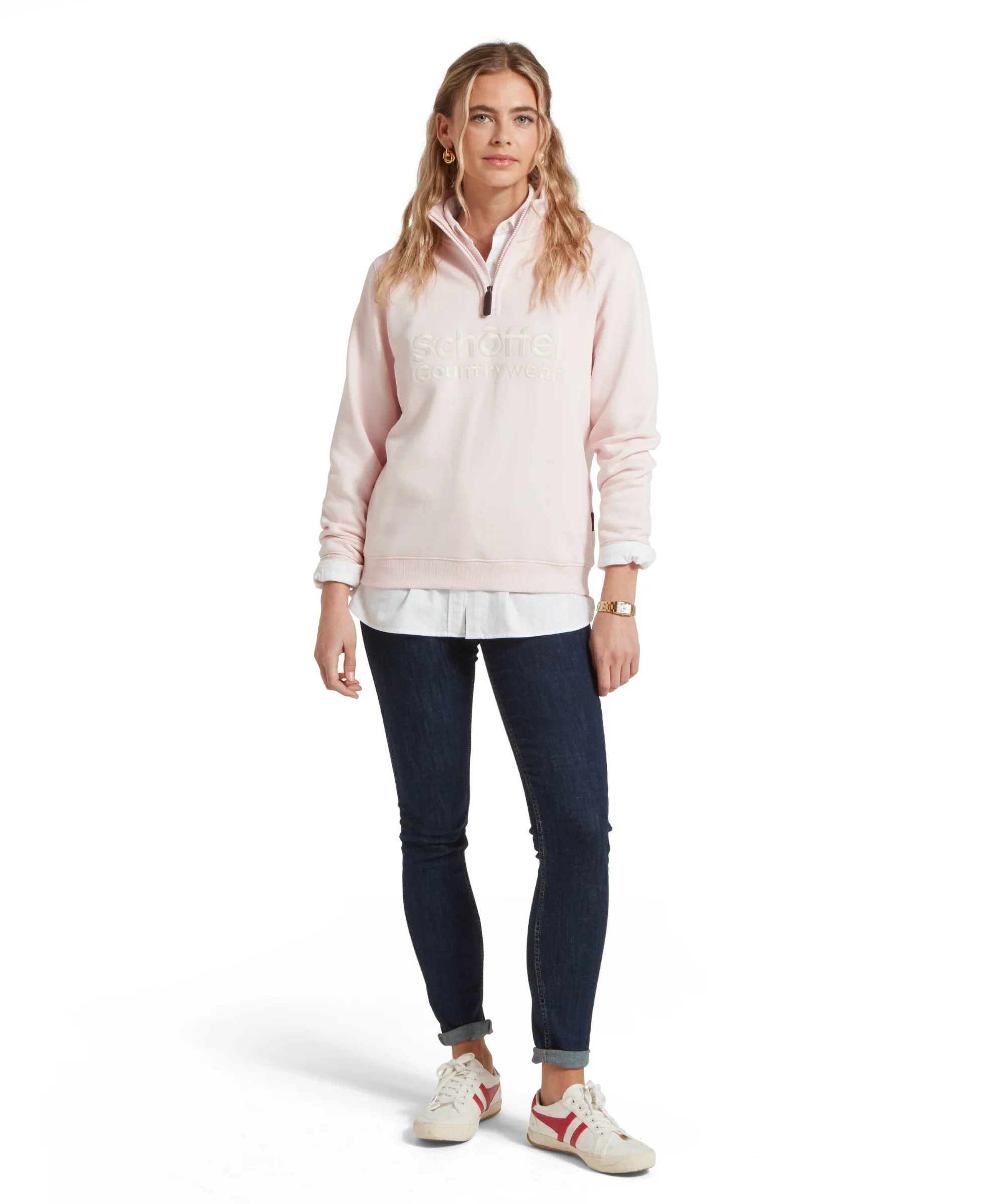 St Issey Quarter Zip Sweatshirt - Mauve Blush - Image 3