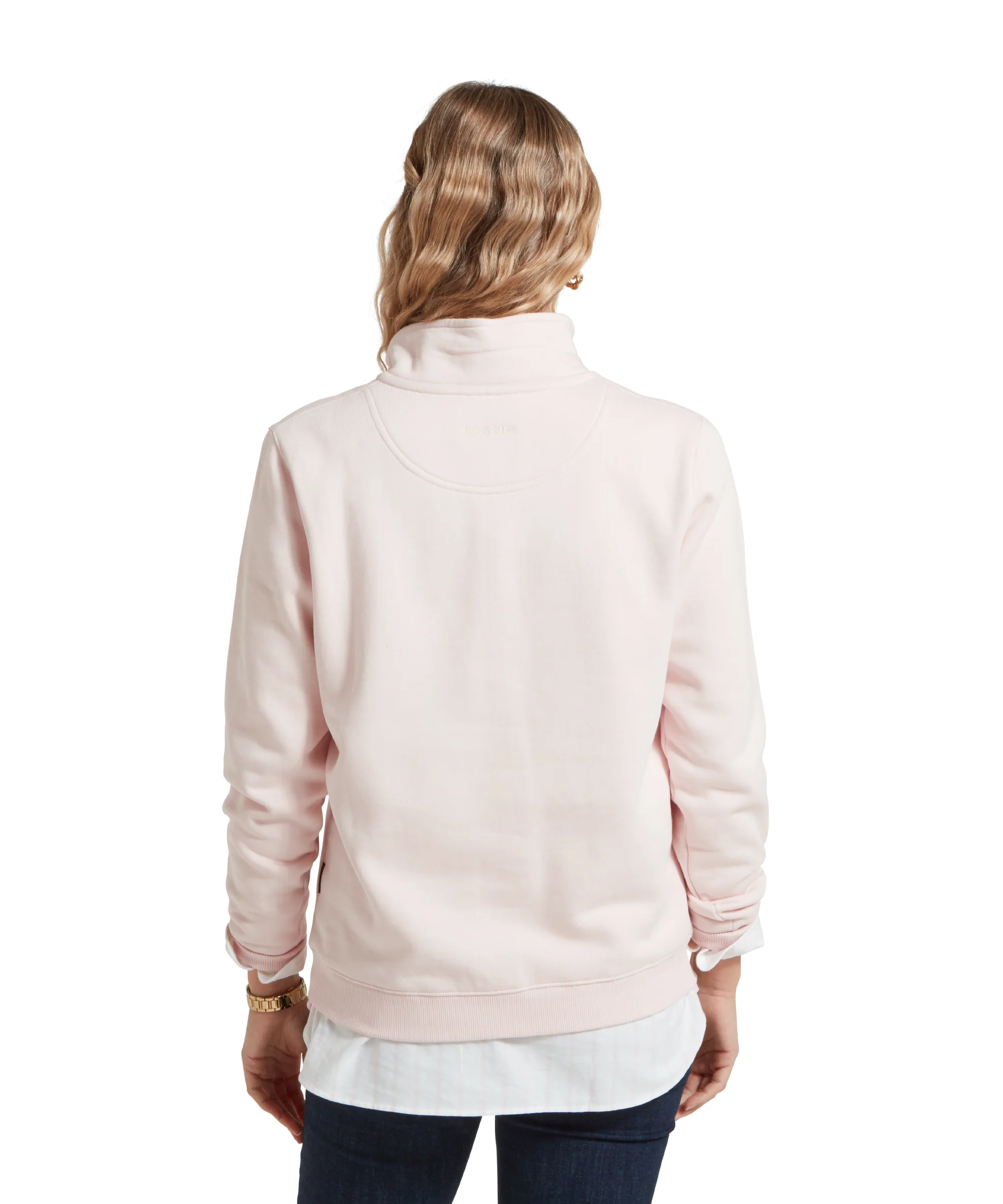 St Issey Quarter Zip Sweatshirt - Mauve Blush - Image 5