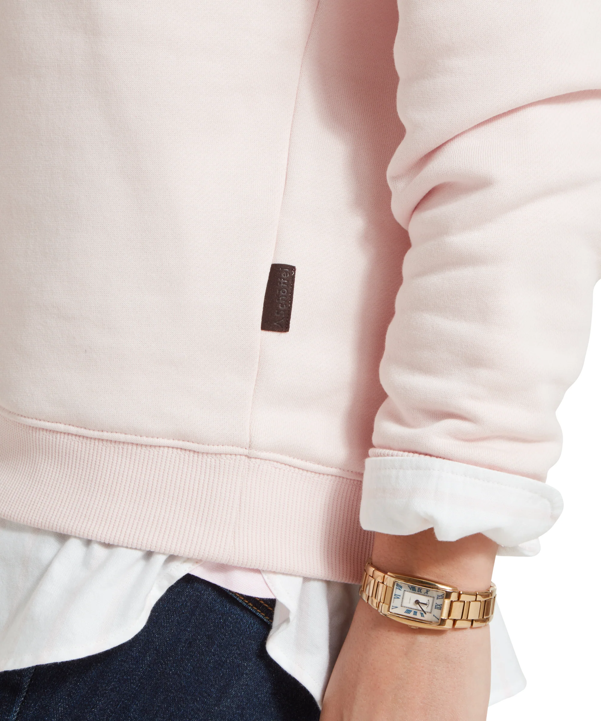 St Issey Quarter Zip Sweatshirt - Mauve Blush - Image 7