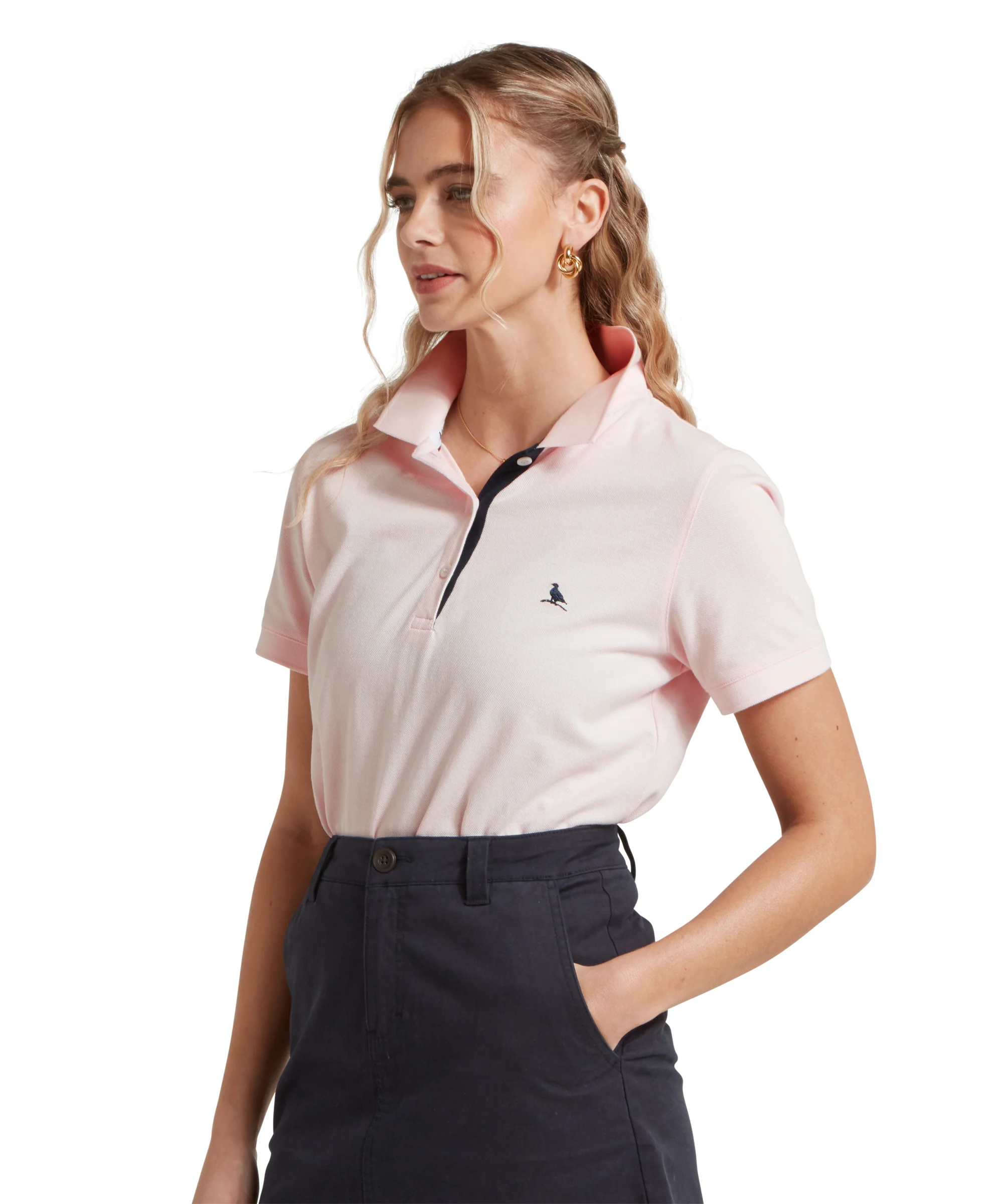 Women's St Ives Polo Shirt - Pale Pink - Image 5