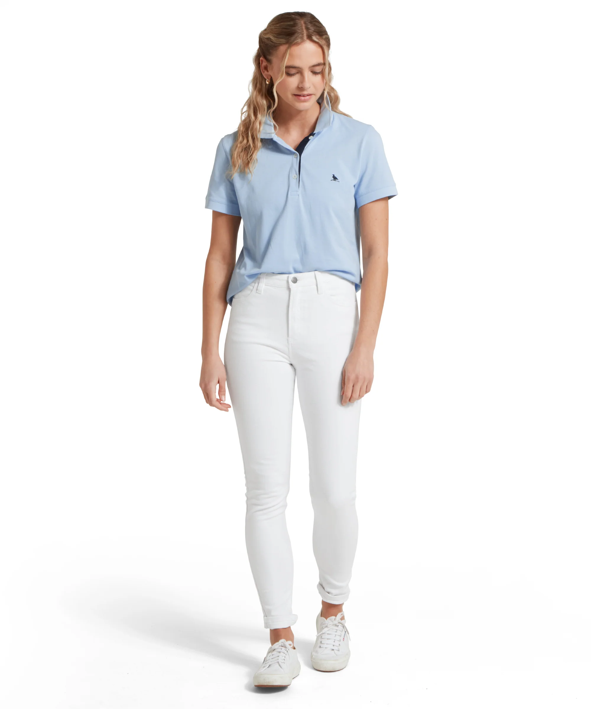 Women's St Ives Polo Shirt - Sky Blue - Image 4