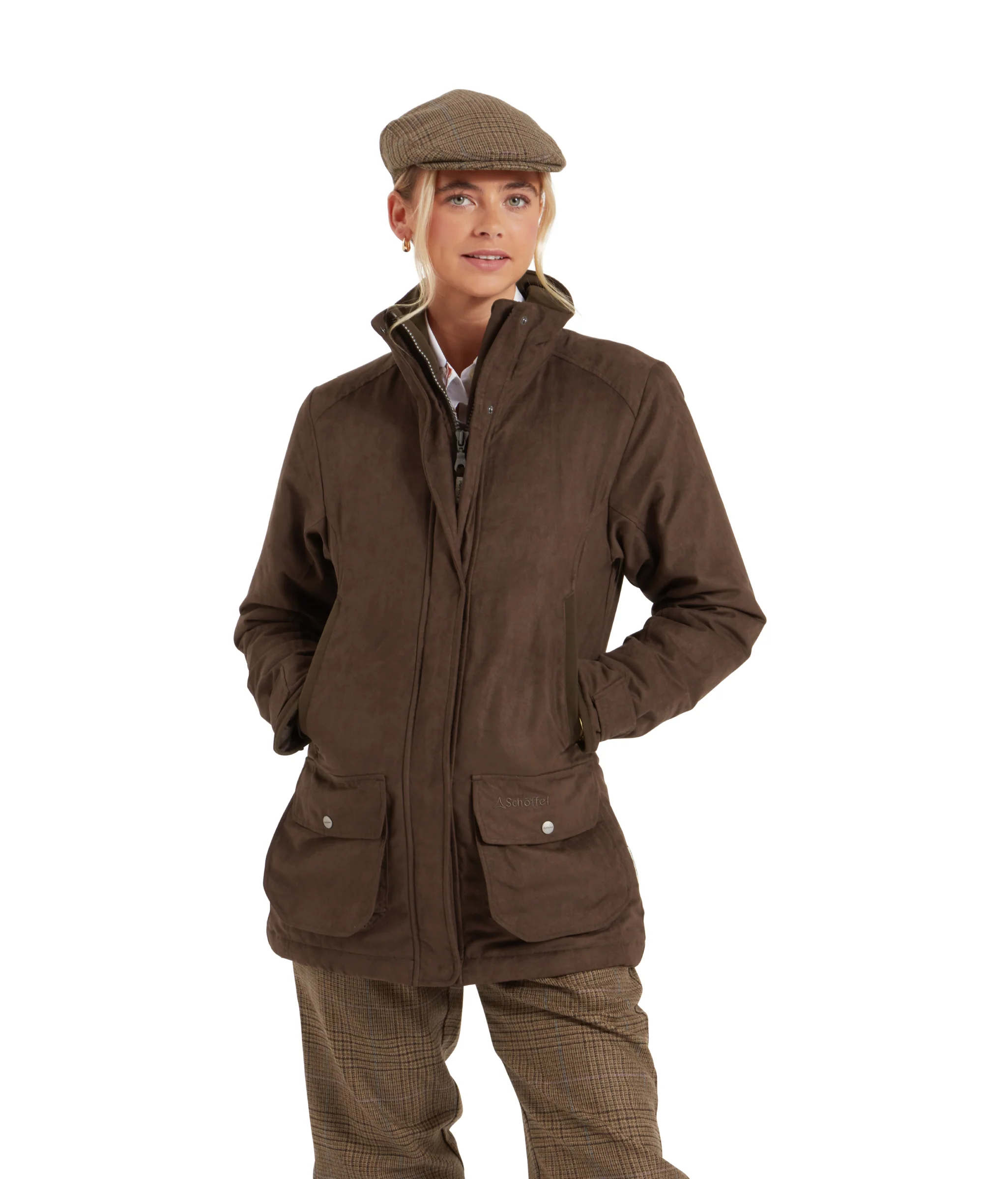 Teal Shooting Coat - Coffee Bean - Image 10