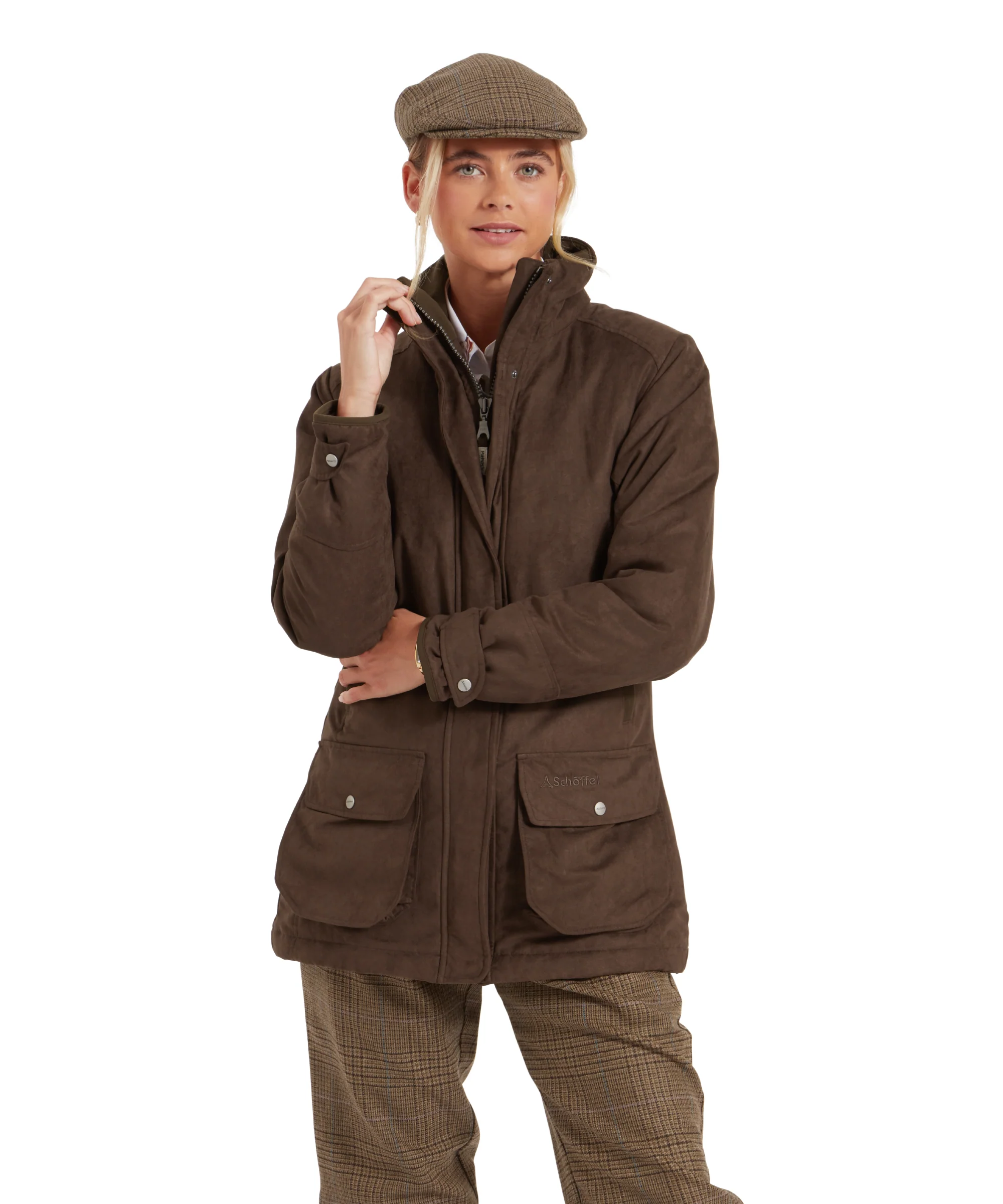 Teal Shooting Coat - Coffee Bean - Image 2
