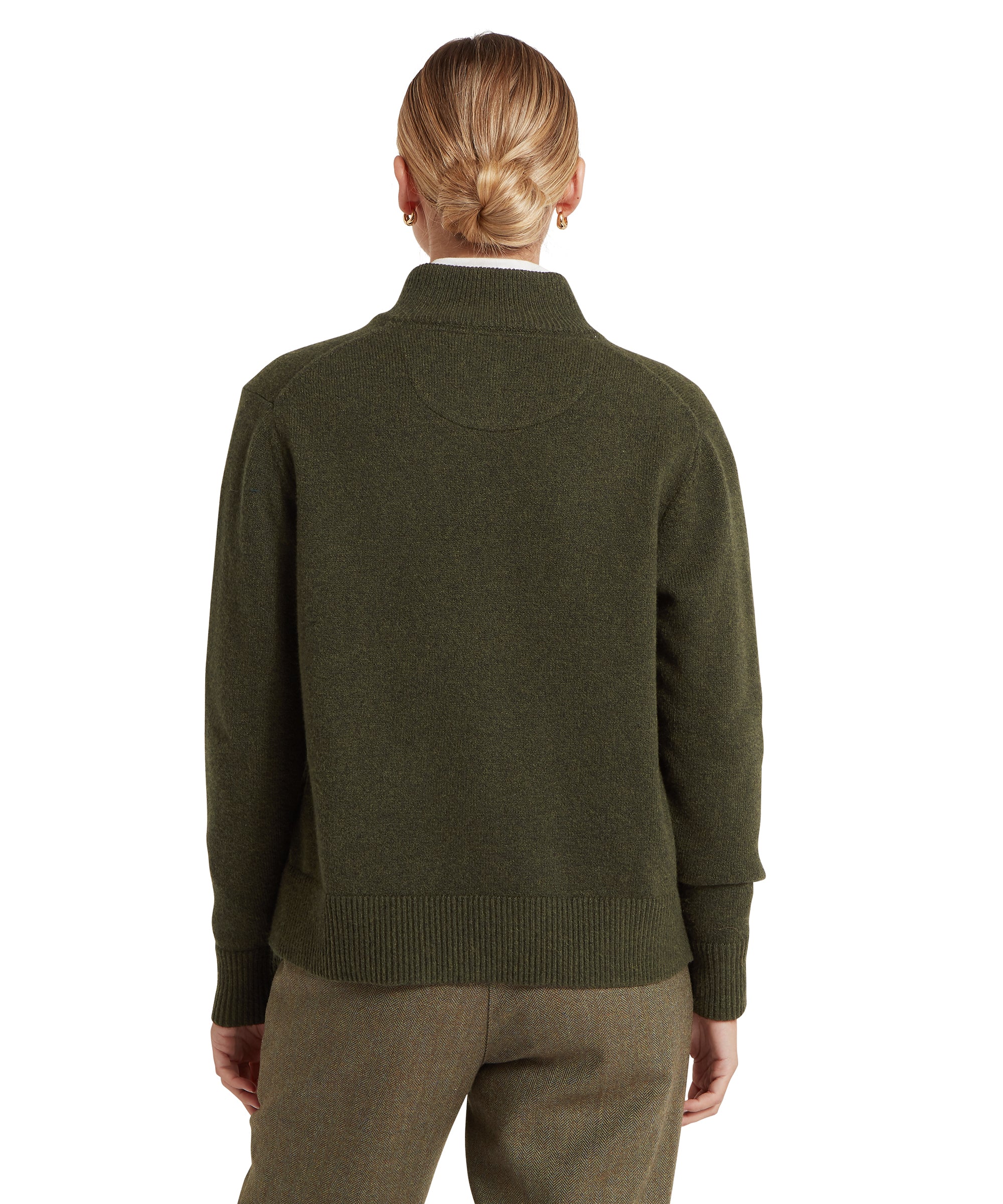 Thoralby Quarter Zip Jumper - Loden - Image 5