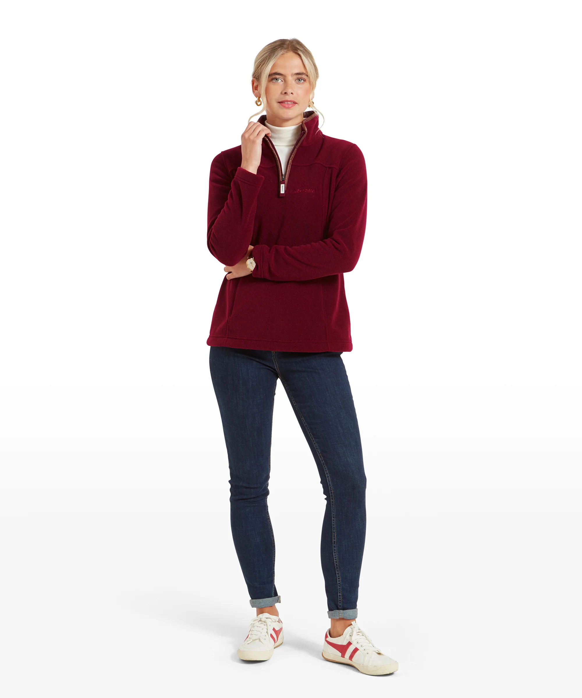 Tilton II Quarter Zip Fleece - Claret - Image 2