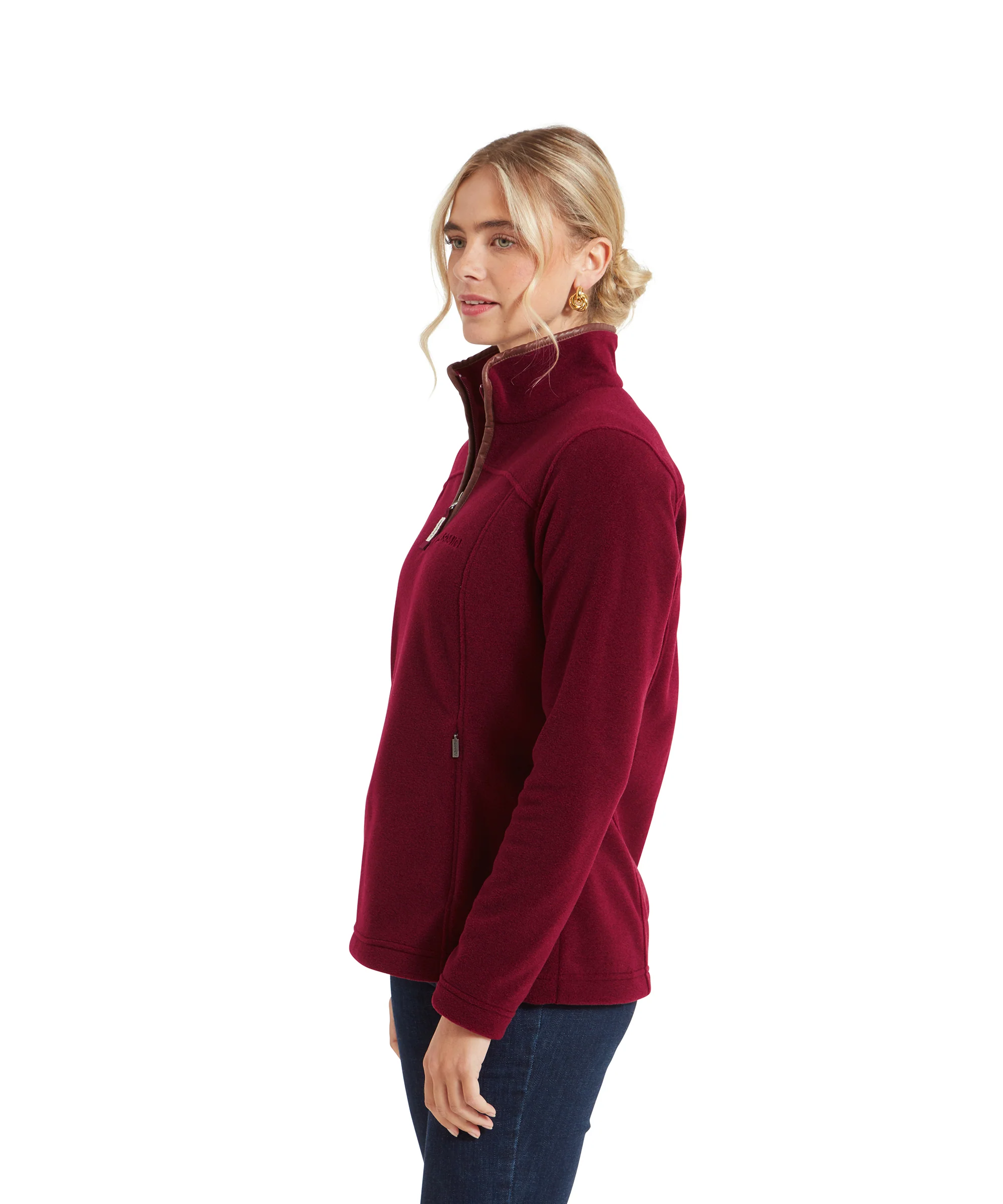 Tilton II Quarter Zip Fleece - Claret - Image 4