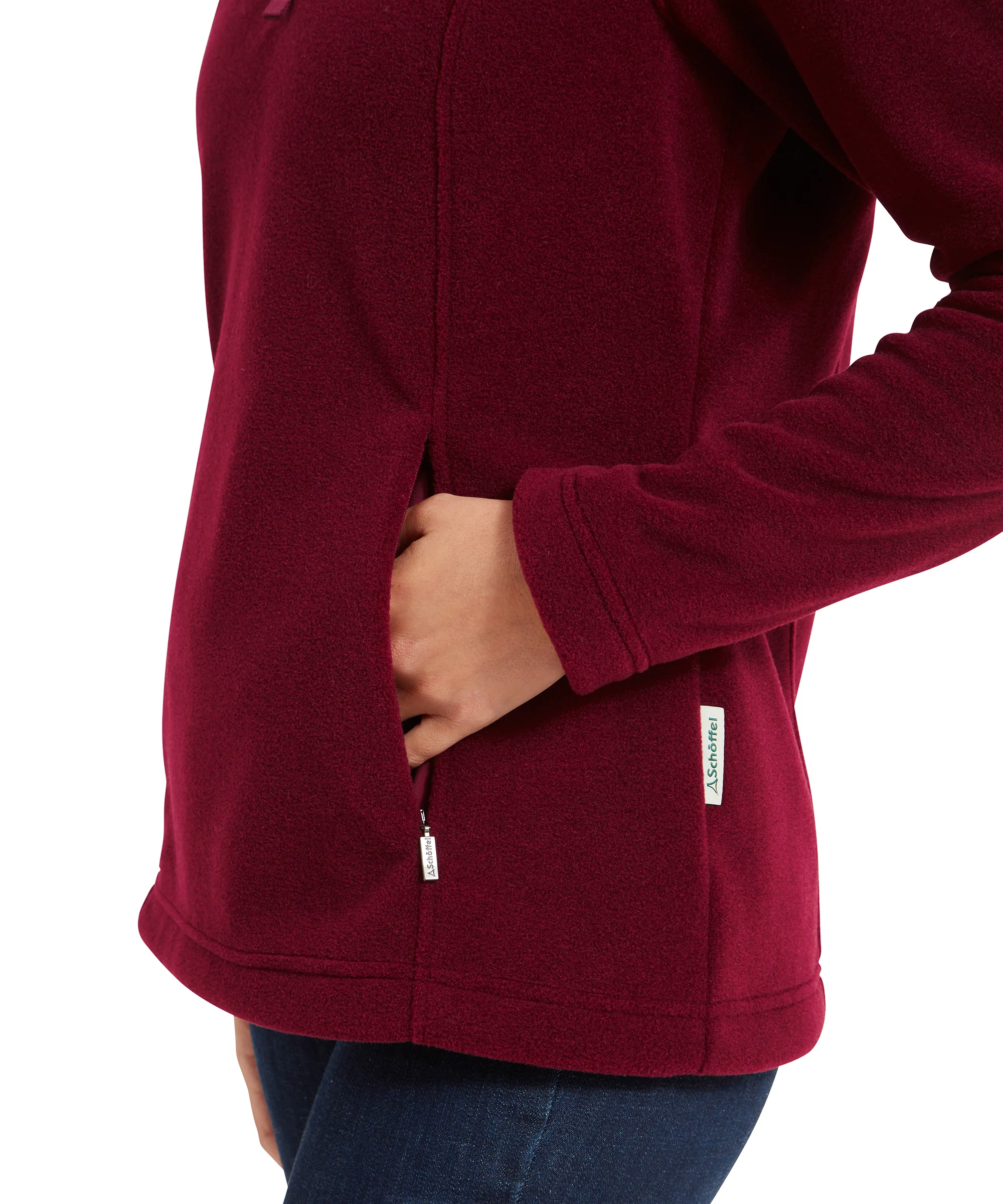 Tilton II Quarter Zip Fleece - Claret - Image 6