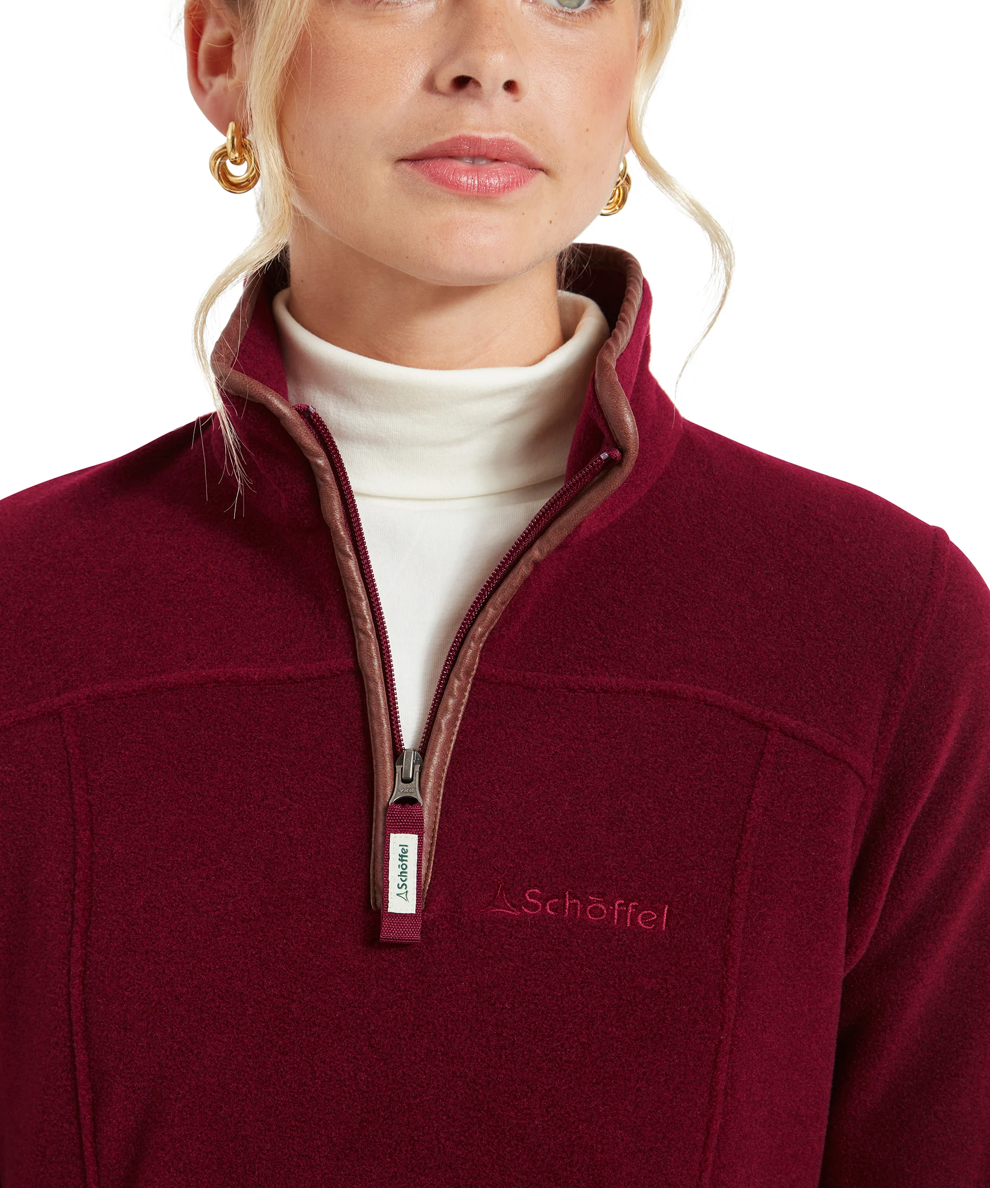 Tilton II Quarter Zip Fleece - Claret - Image 7