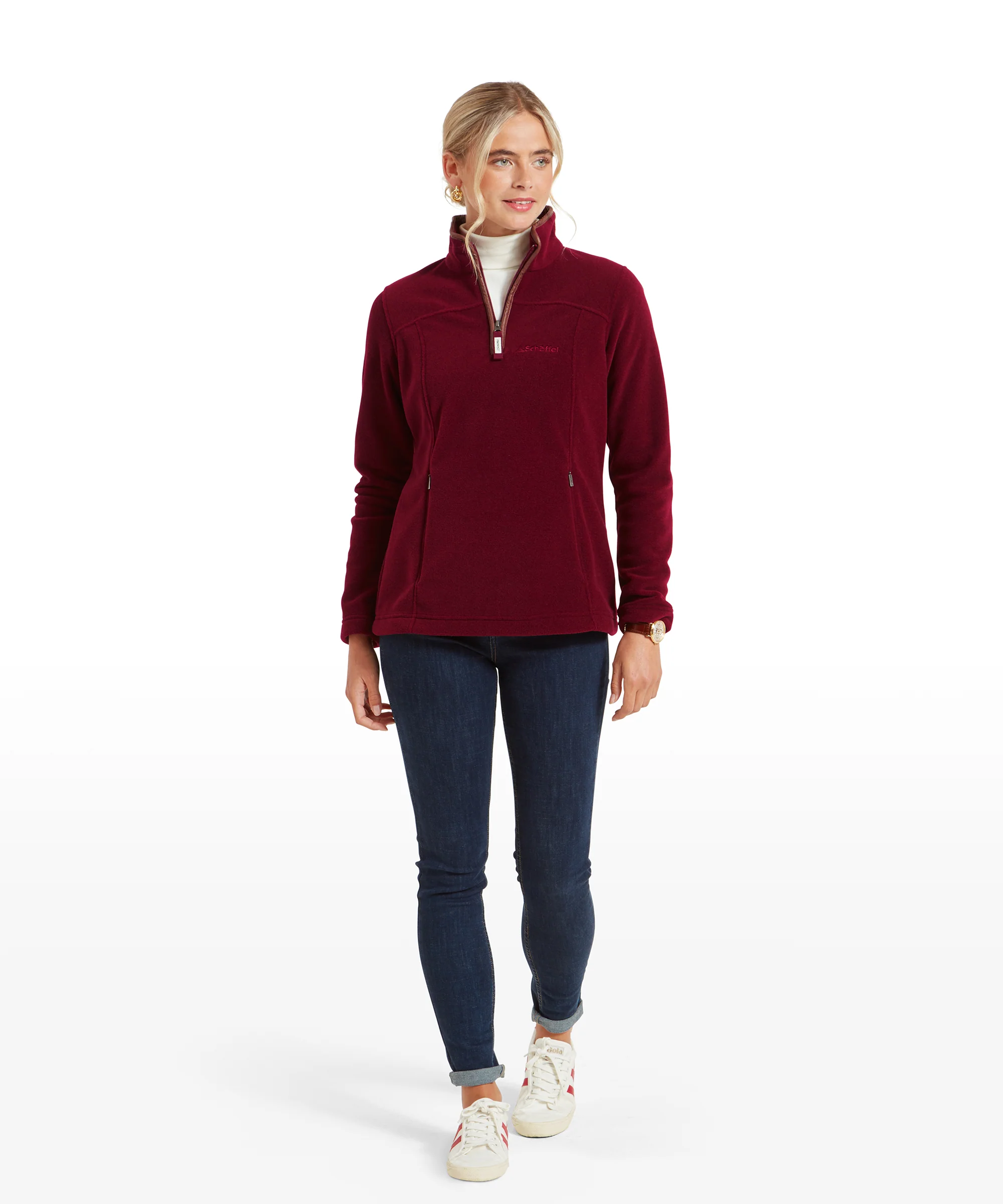 Tilton II Quarter Zip Fleece - Claret - Image 8