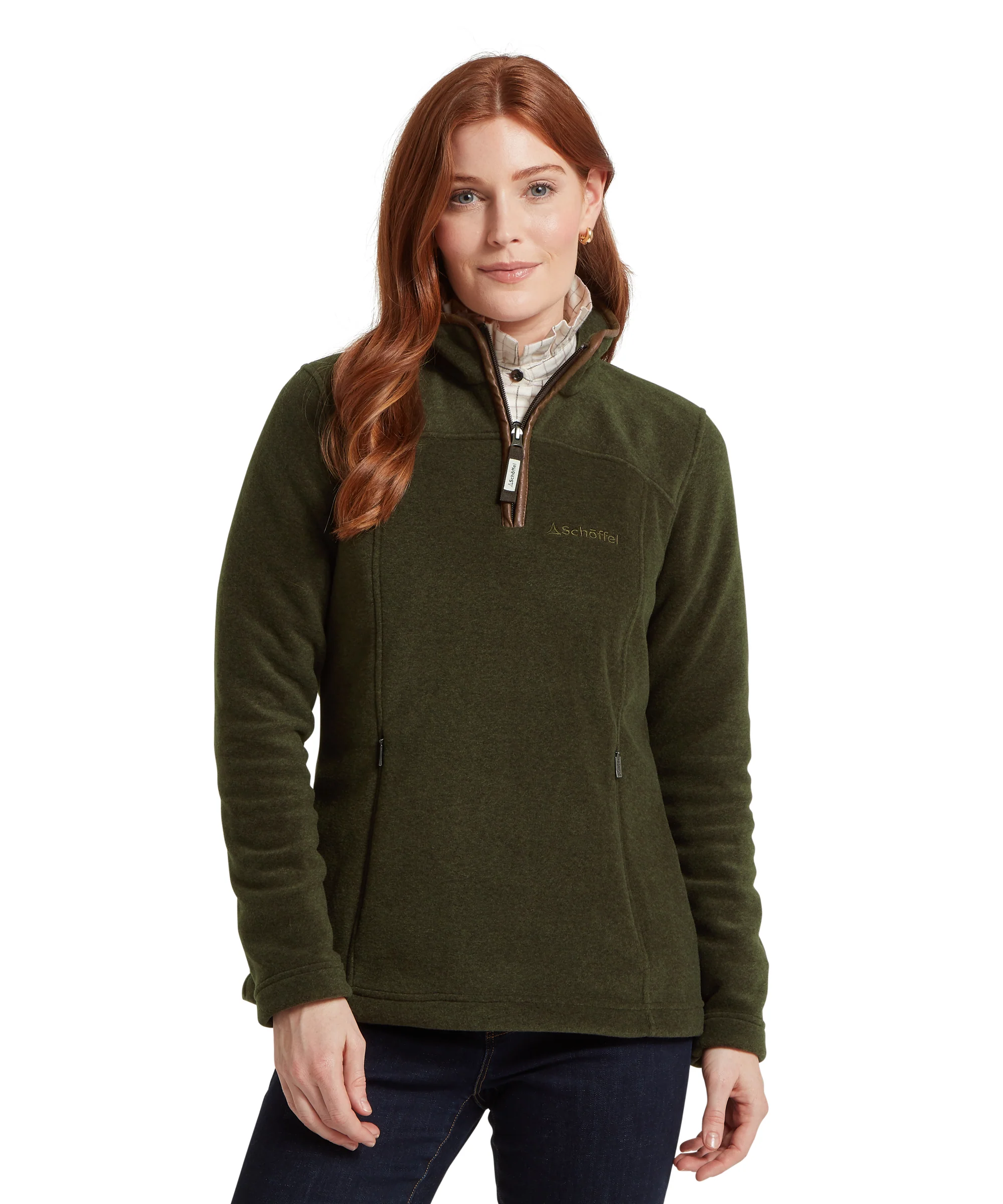 Tilton II Quarter Zip Fleece - Dark Olive - Image 2