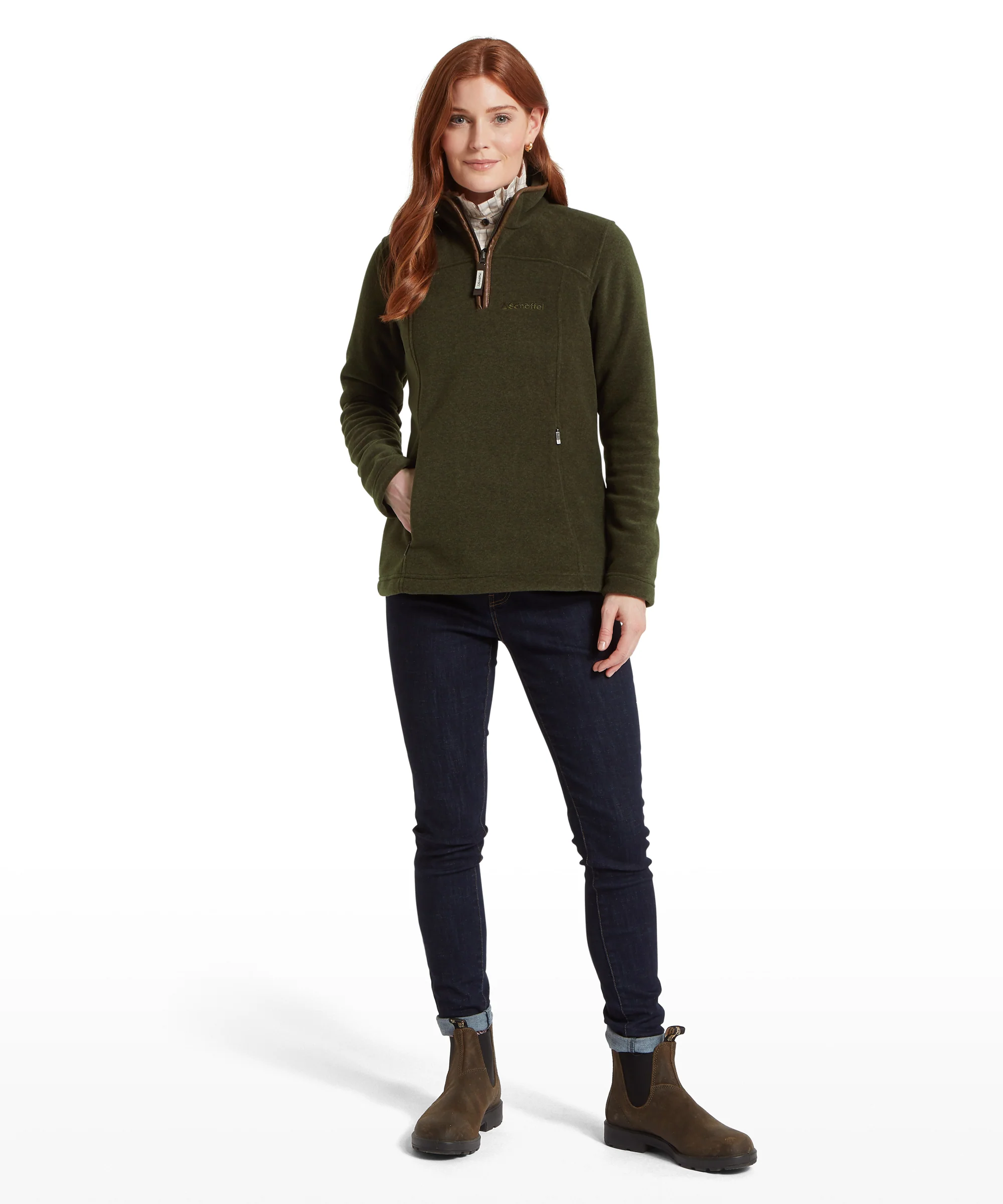 Tilton II Quarter Zip Fleece - Dark Olive - Image 3
