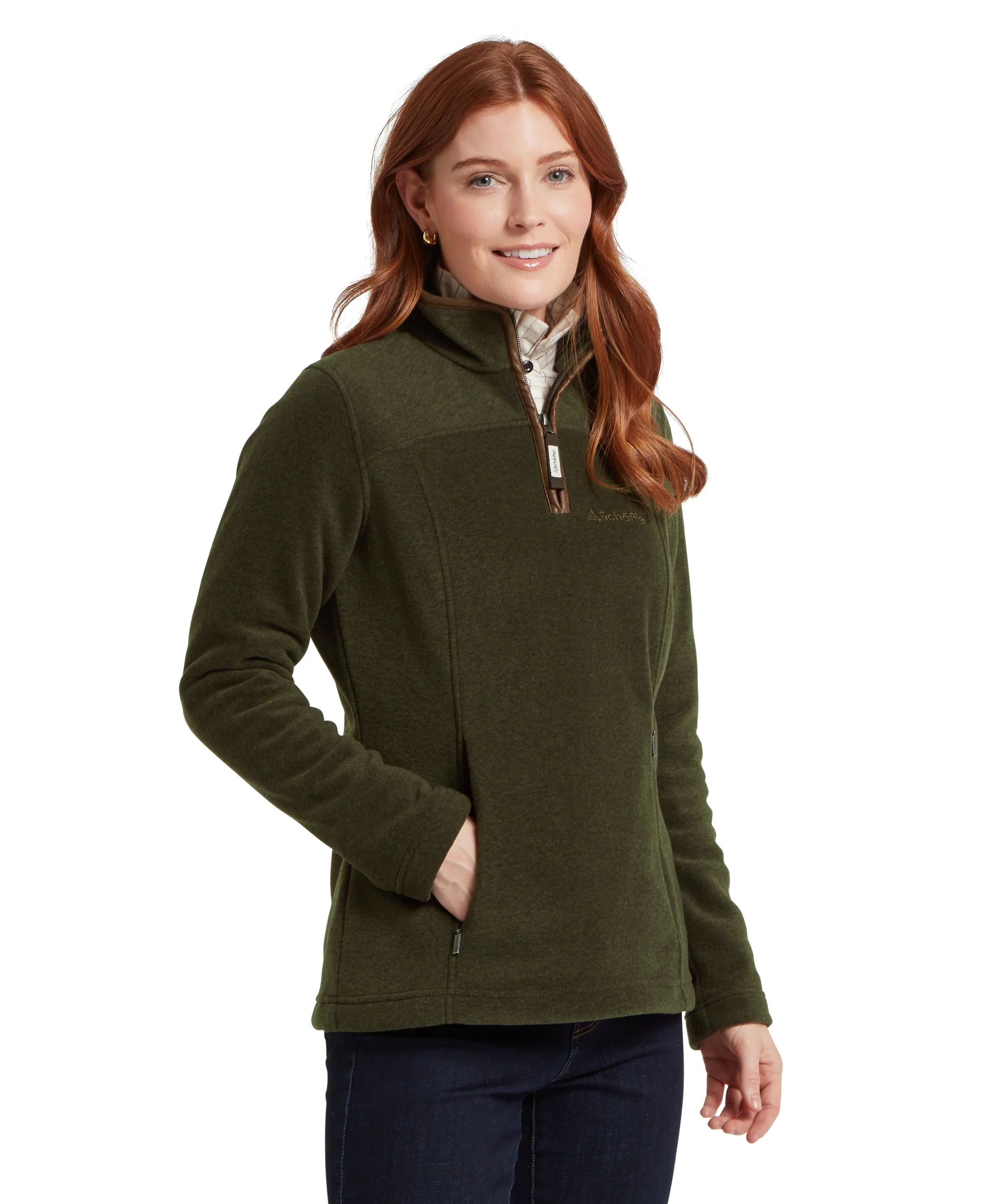 Tilton II Quarter Zip Fleece - Dark Olive - Image 4