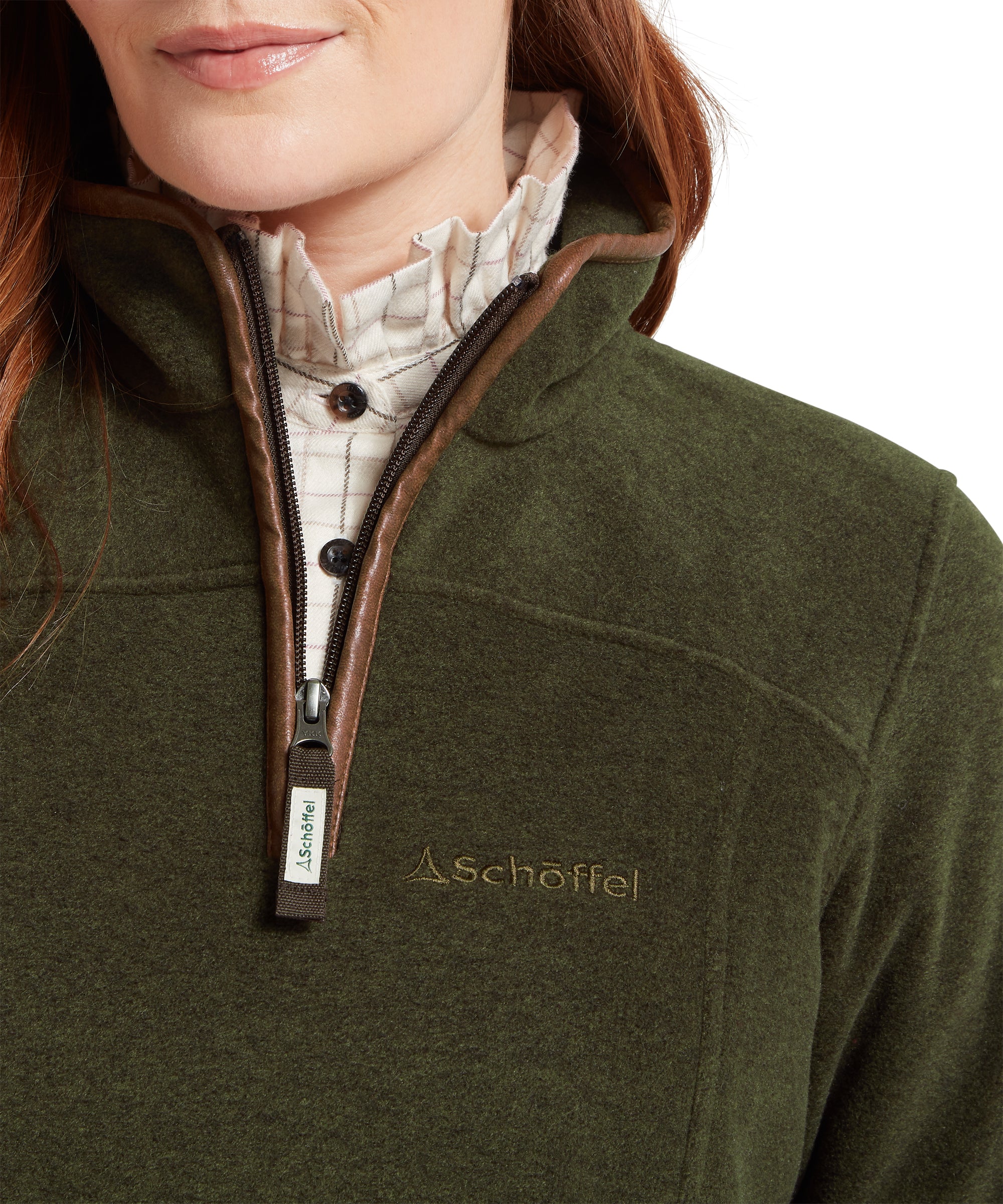 Tilton II Quarter Zip Fleece - Dark Olive - Image 6