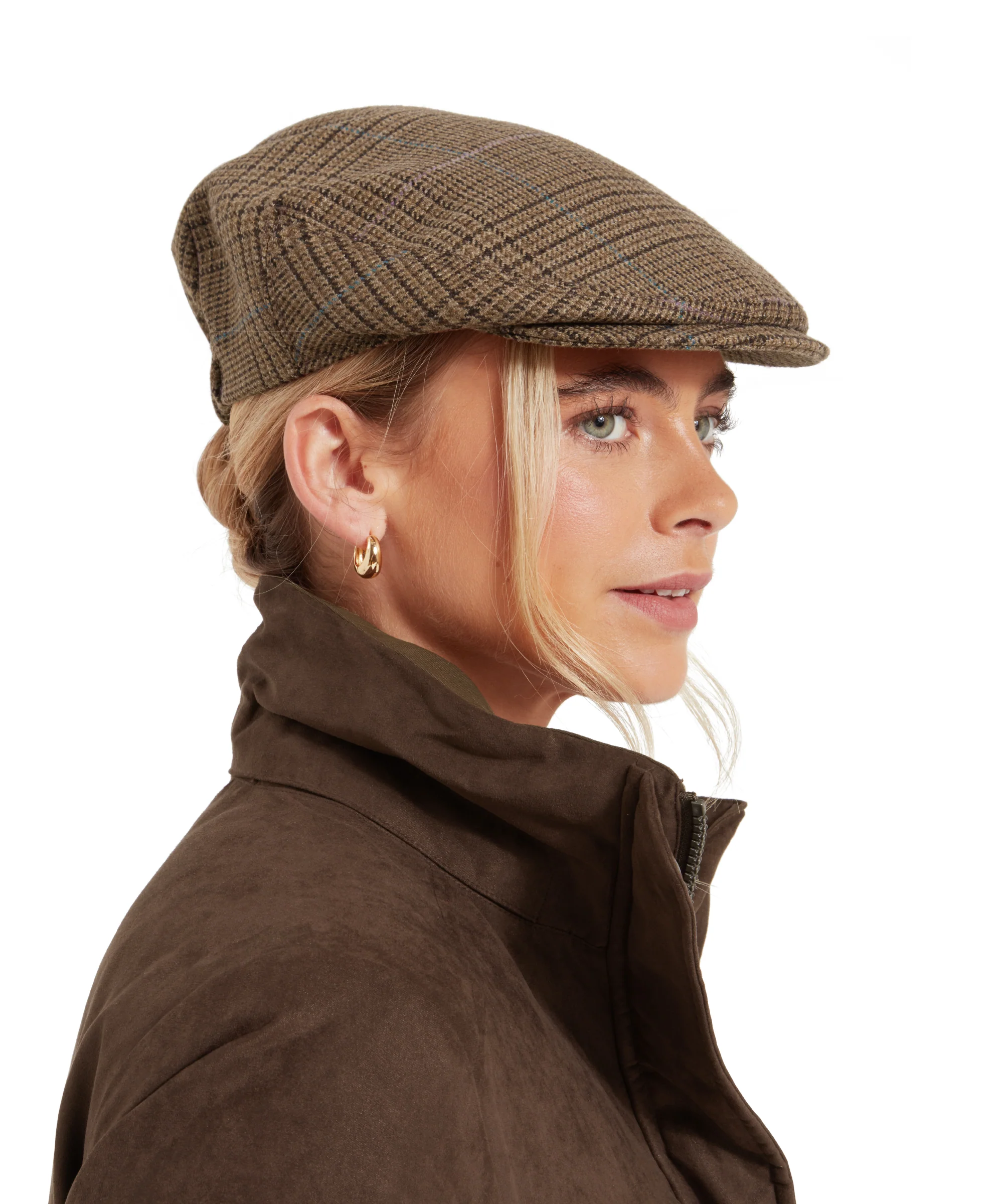Women's Tweed Cap - Teviot Tweed - Image 3