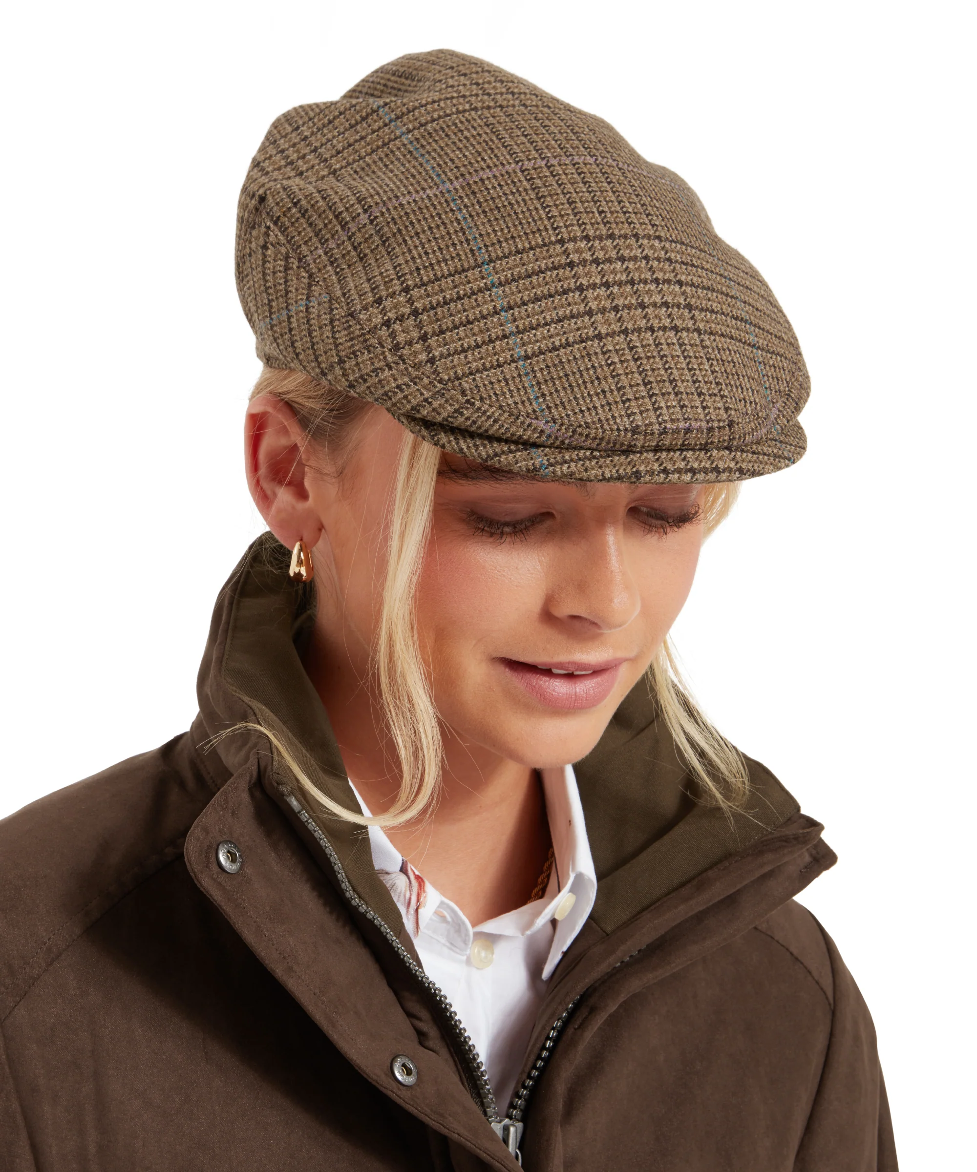 Women's Tweed Cap - Teviot Tweed - Image 4