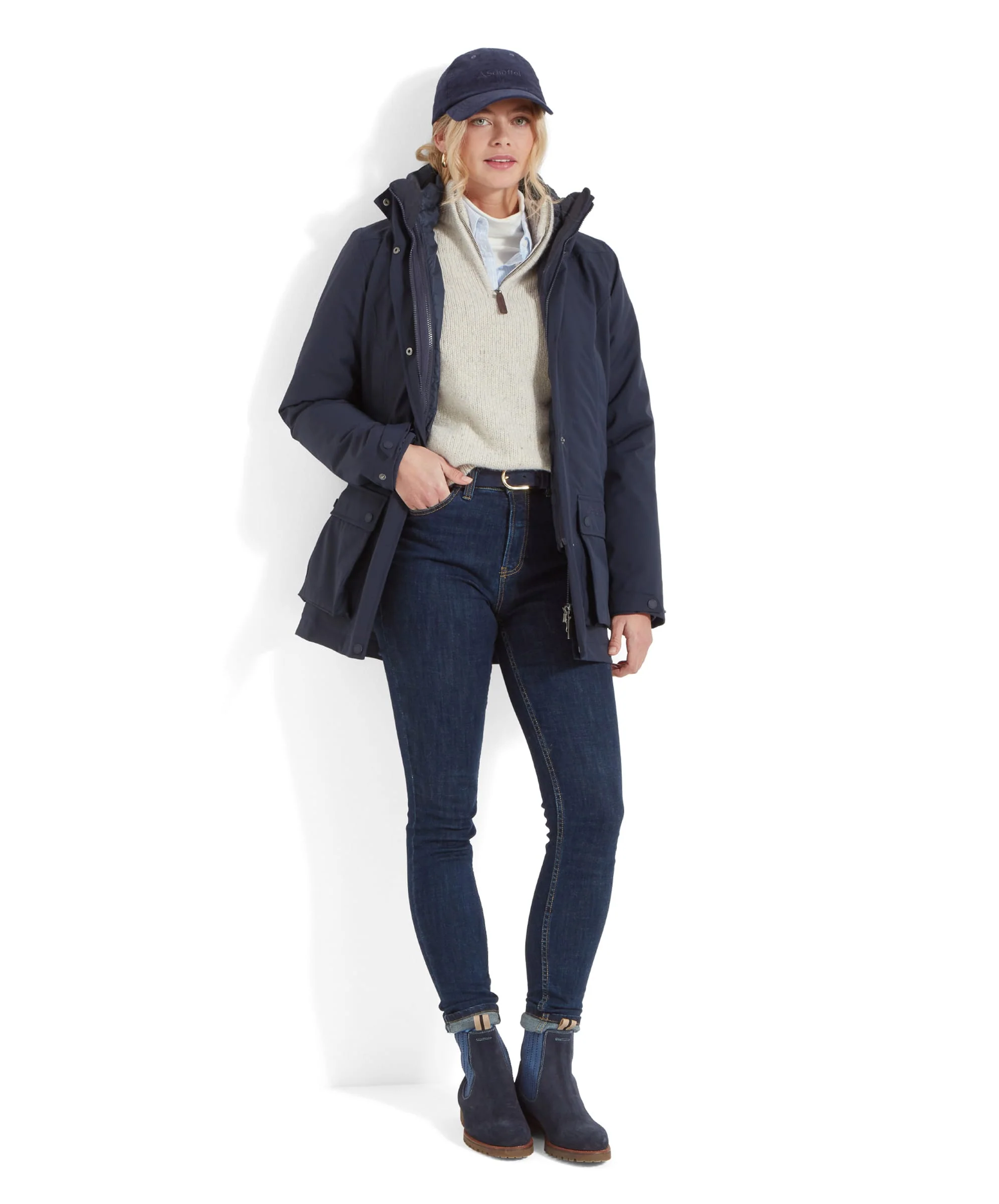 Uppingham 3-in-1 Coat - True Navy - Image 4