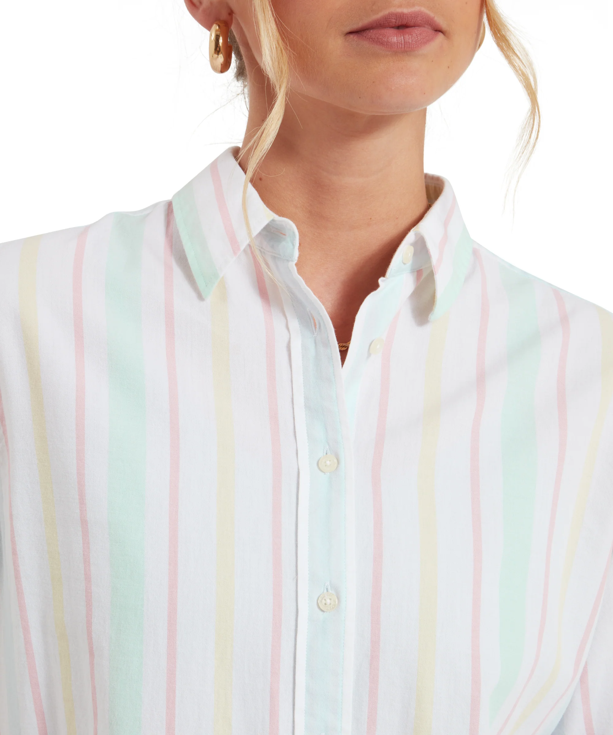 Walberswick Cotton Shirt - Multi Stripe - Image 6