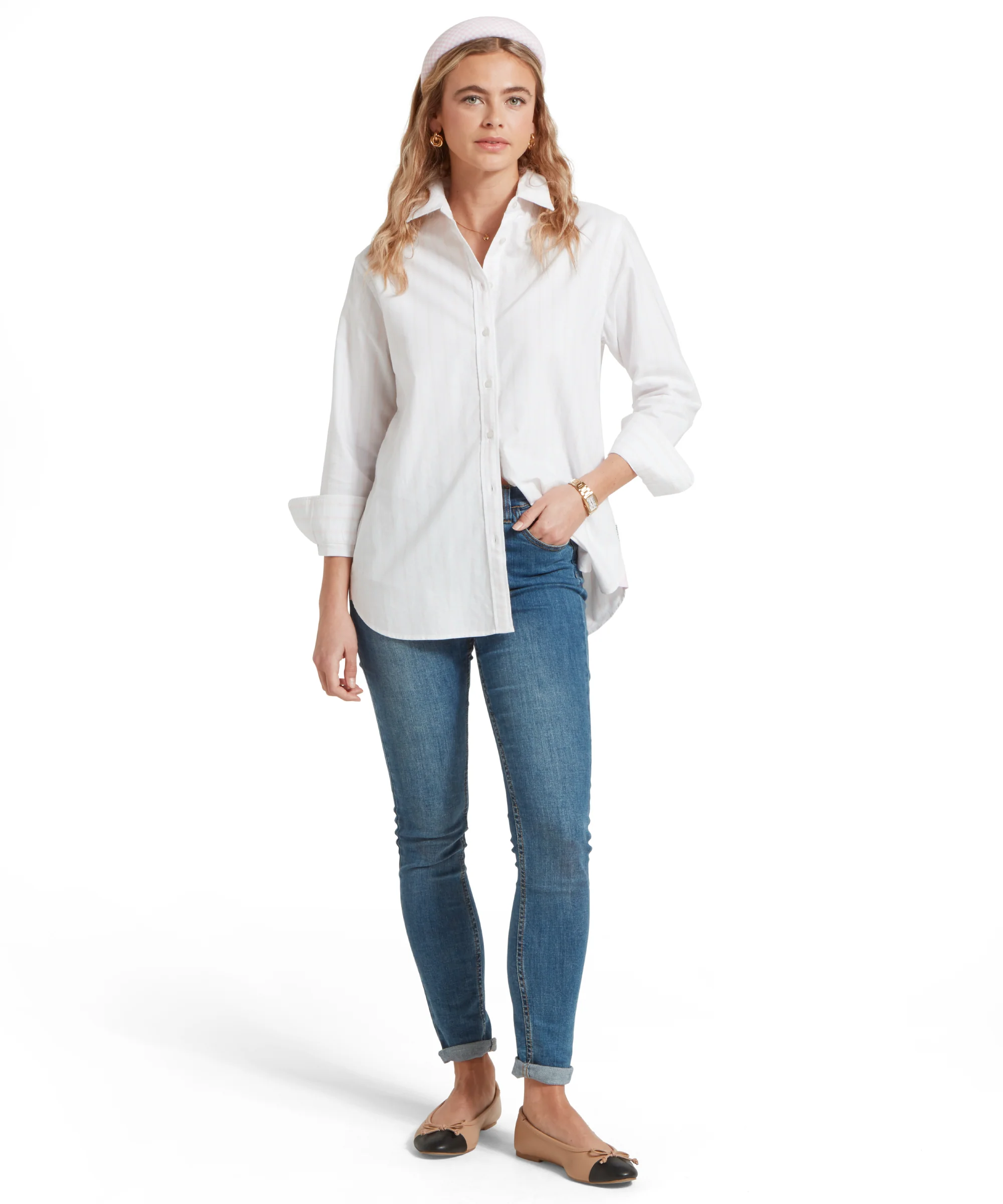 Walberswick Oxford Shirt - Pink Stripe - Image 3